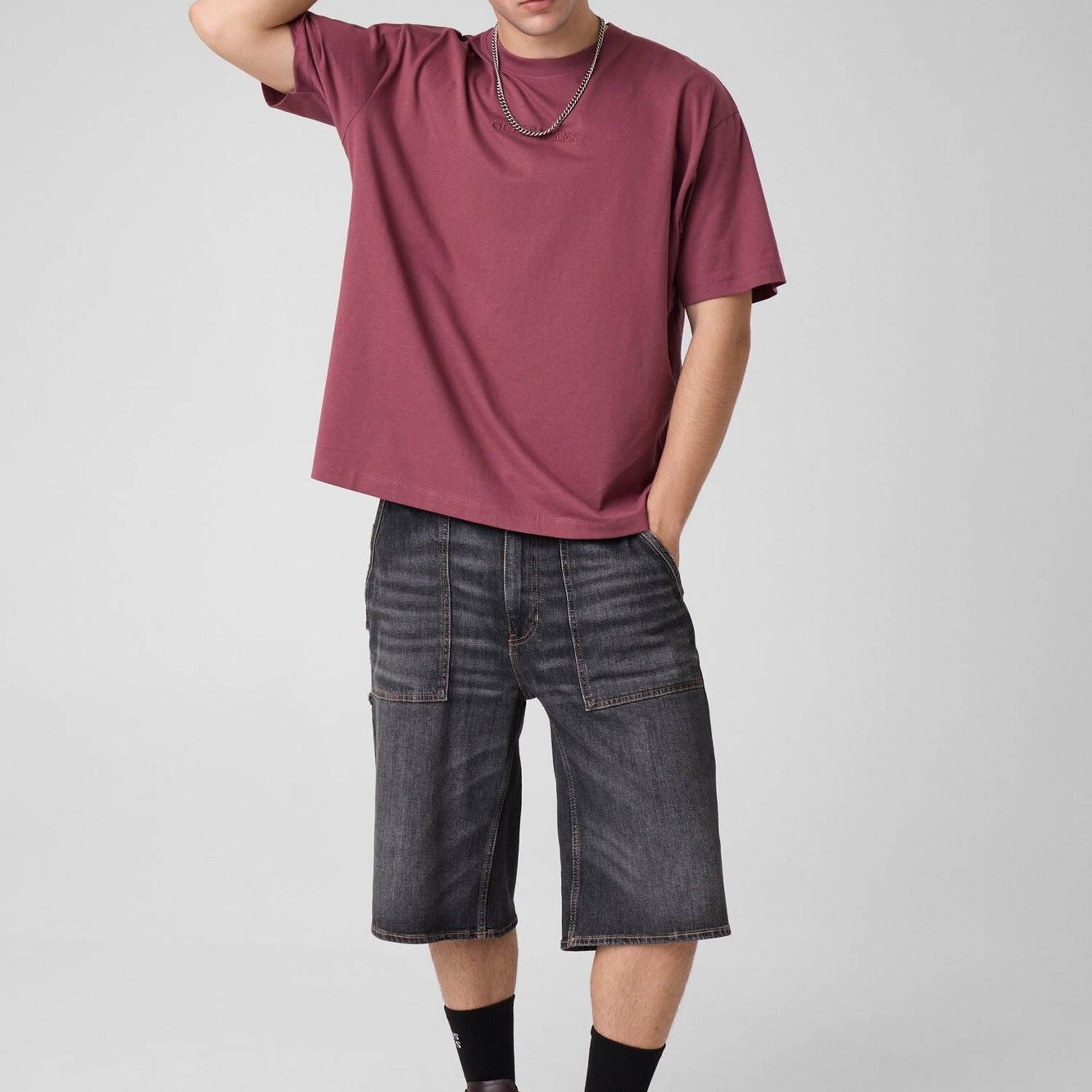 Guess Jeans Erkek Oversize Fit T-Shirt
