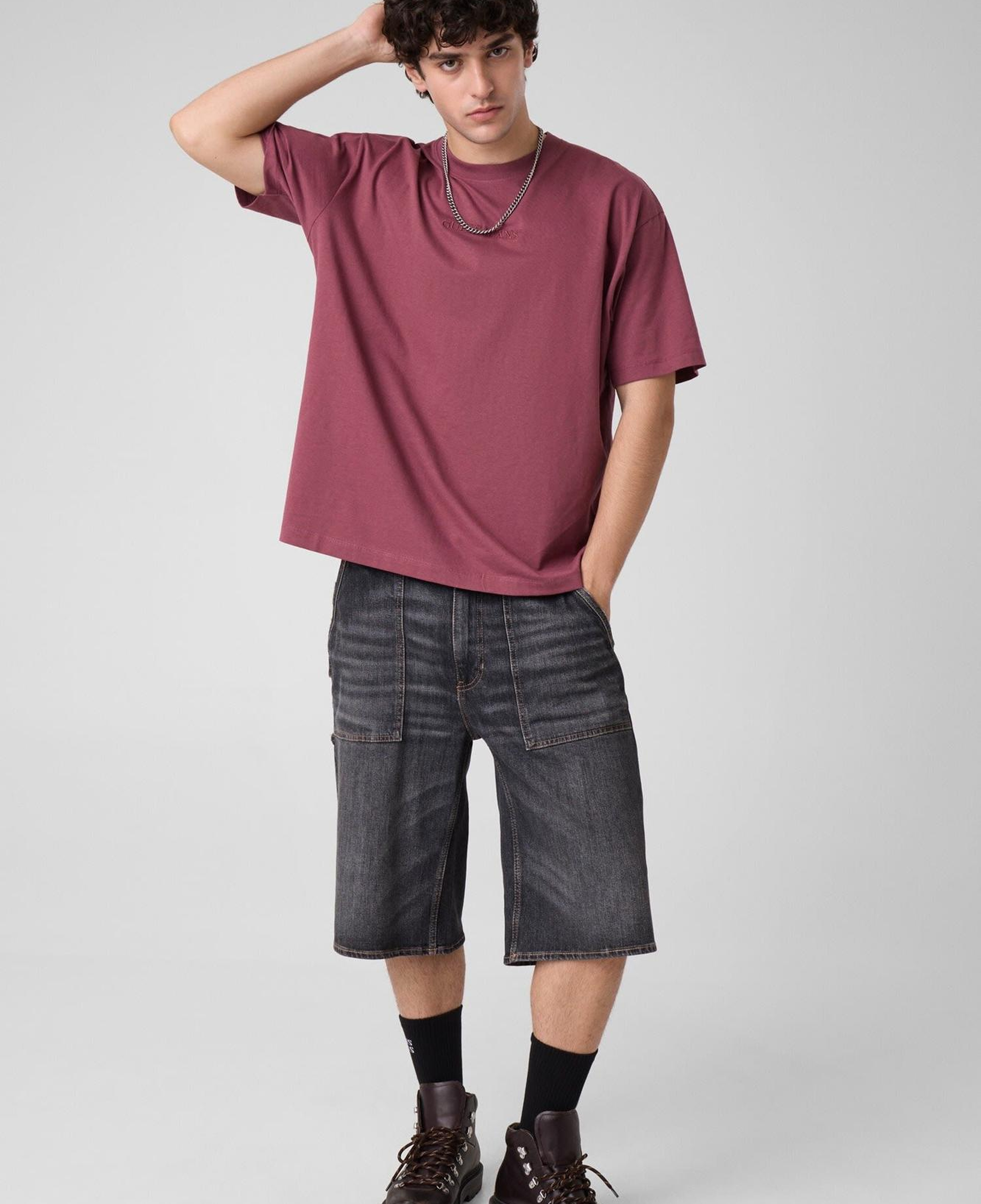 Guess Jeans Erkek Oversize Fit T-Shirt