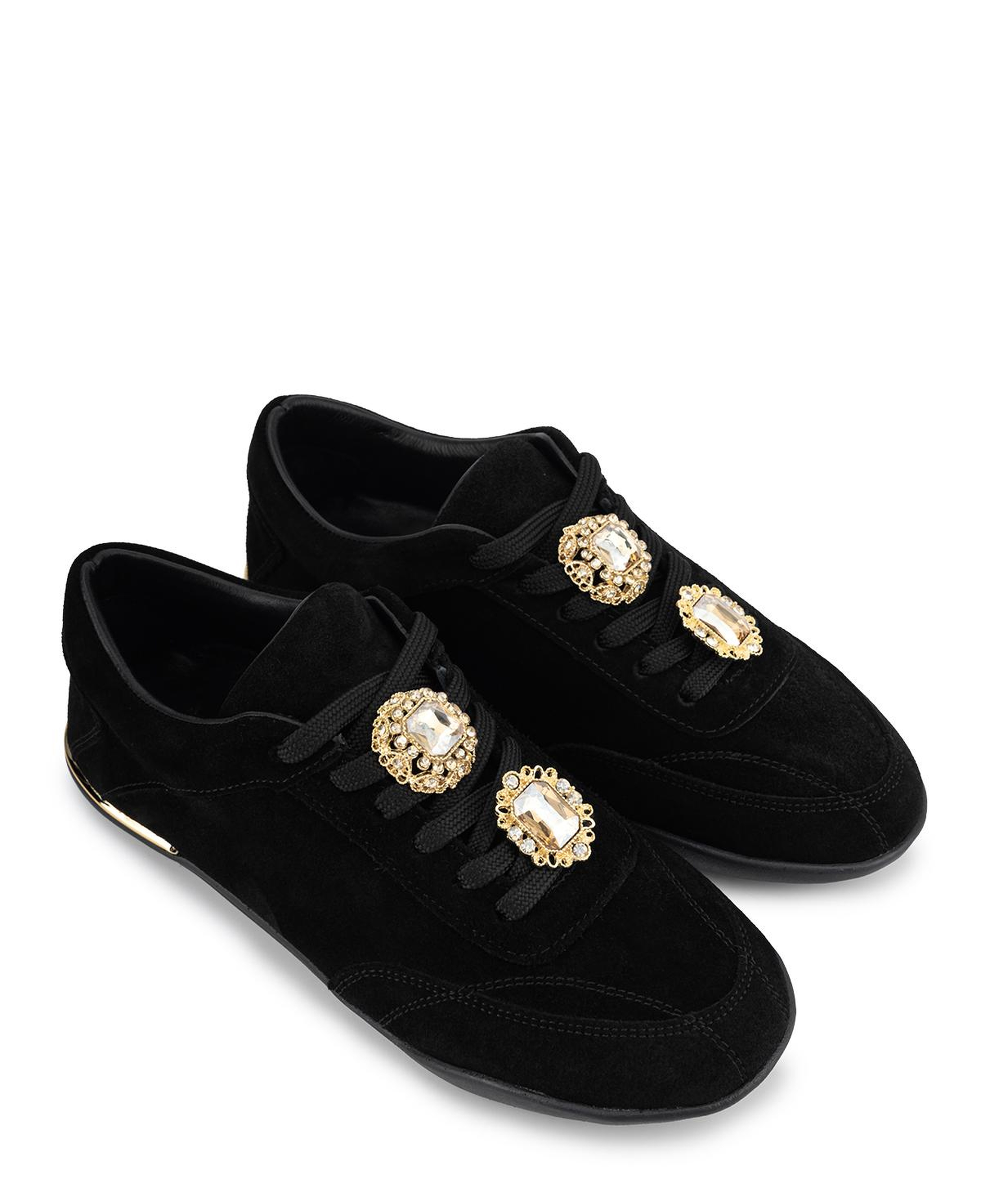 Tamer Tanca Kadın Hakiki Deri Siyah Süet Sneakers & Spor Ayakkabı