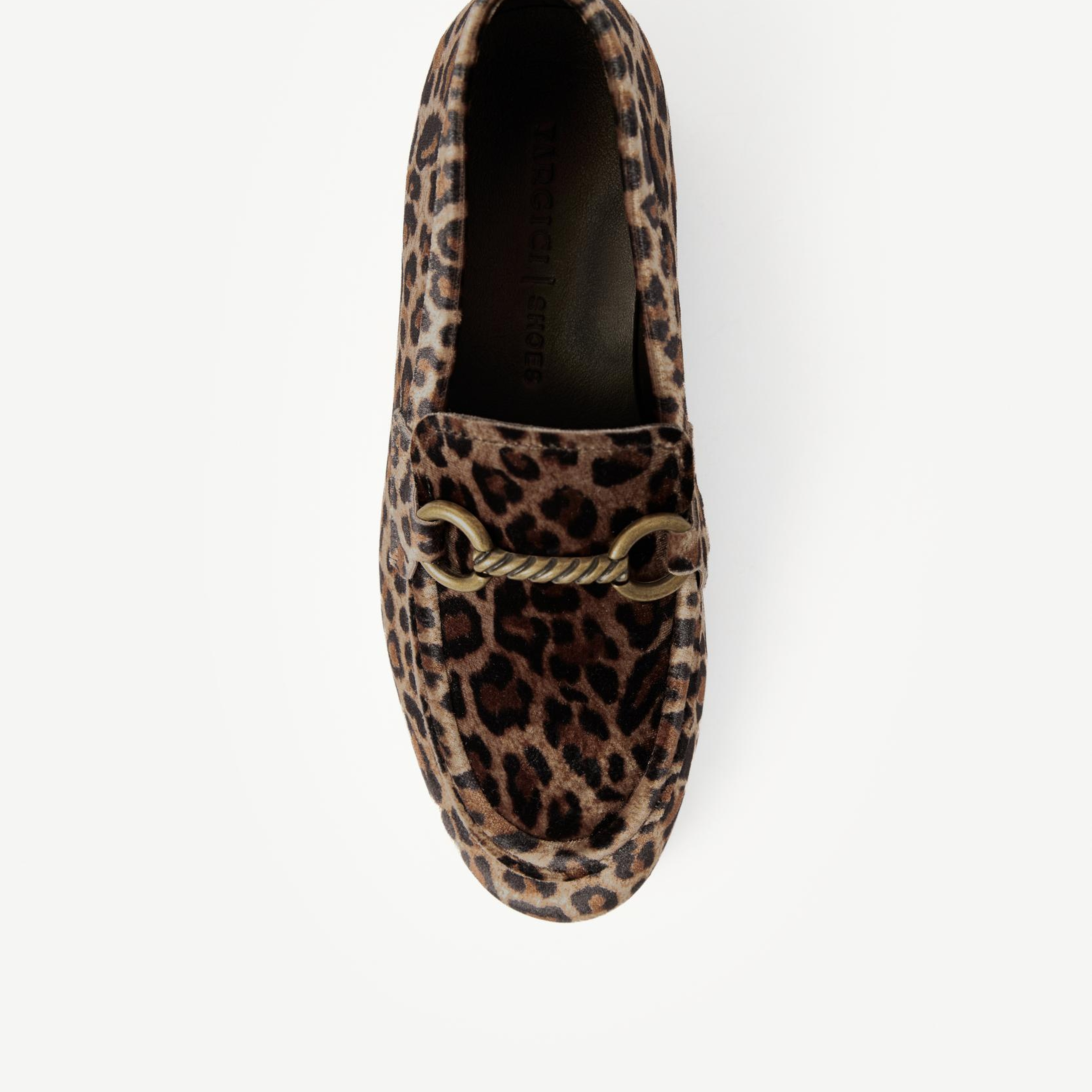 YARGICI Leopar Baskılı Kadife İnce Tabanlı Loafer