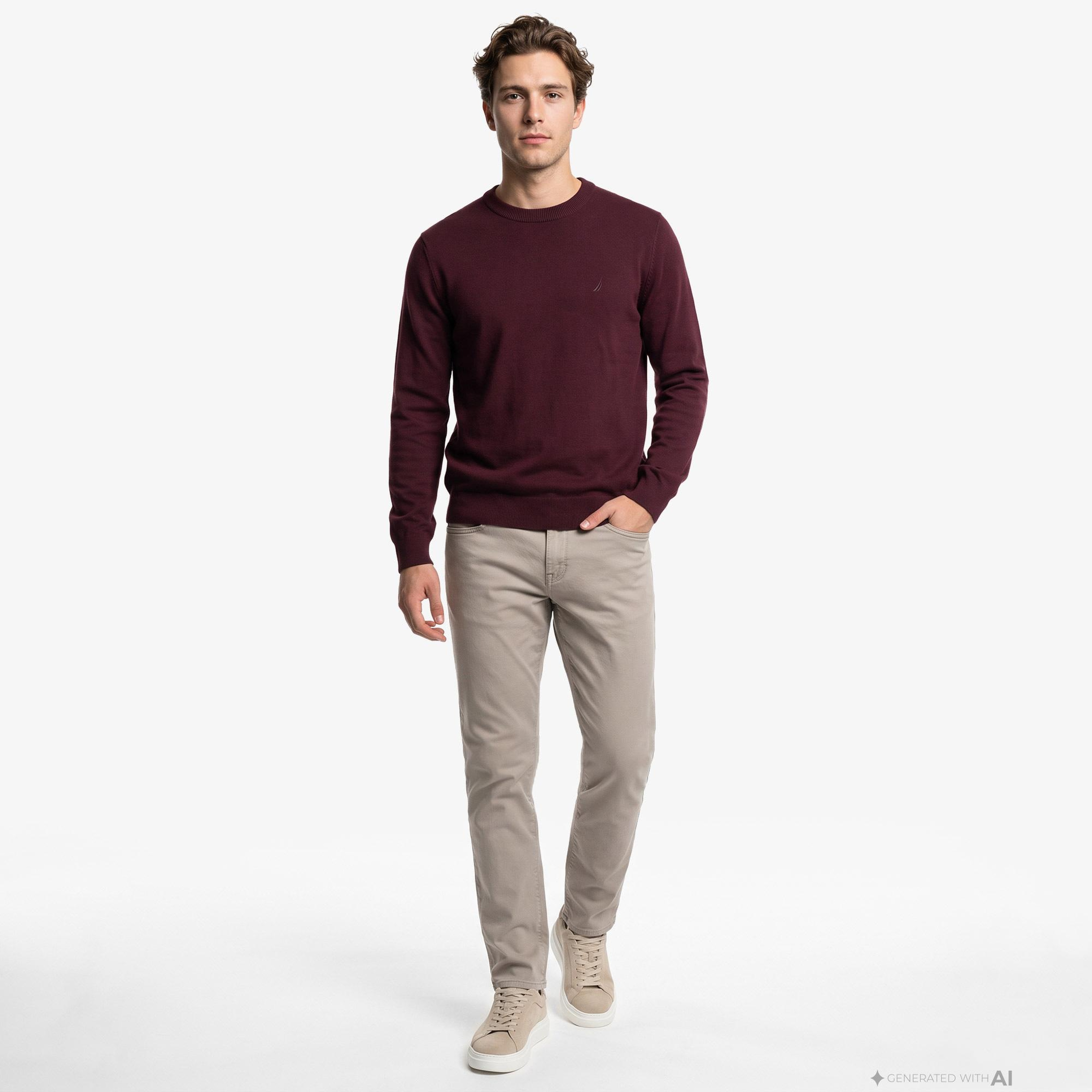 Nautica Erkek Kırmızı Regular Fit Triko