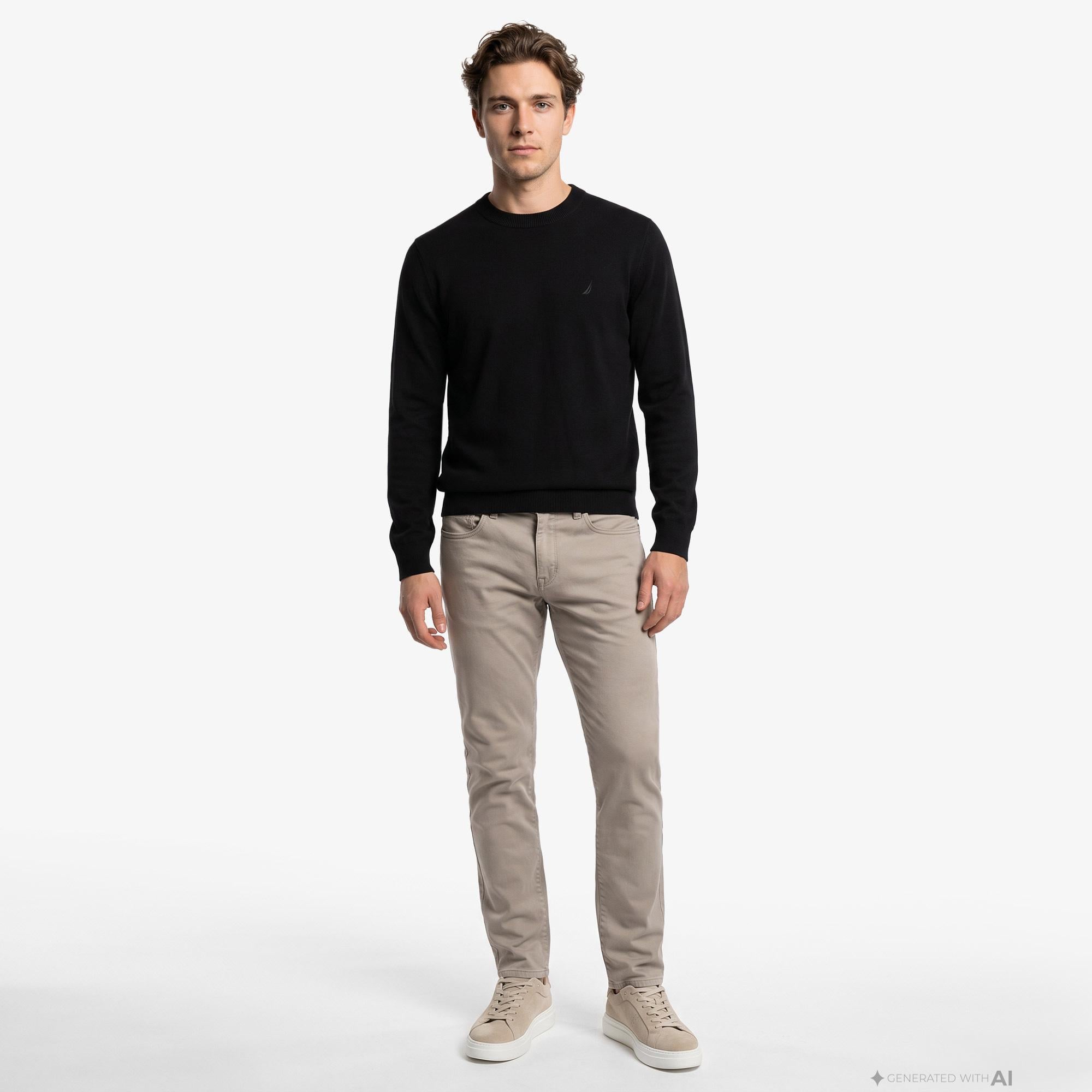 Nautica Erkek Siyah Regular Fit Triko