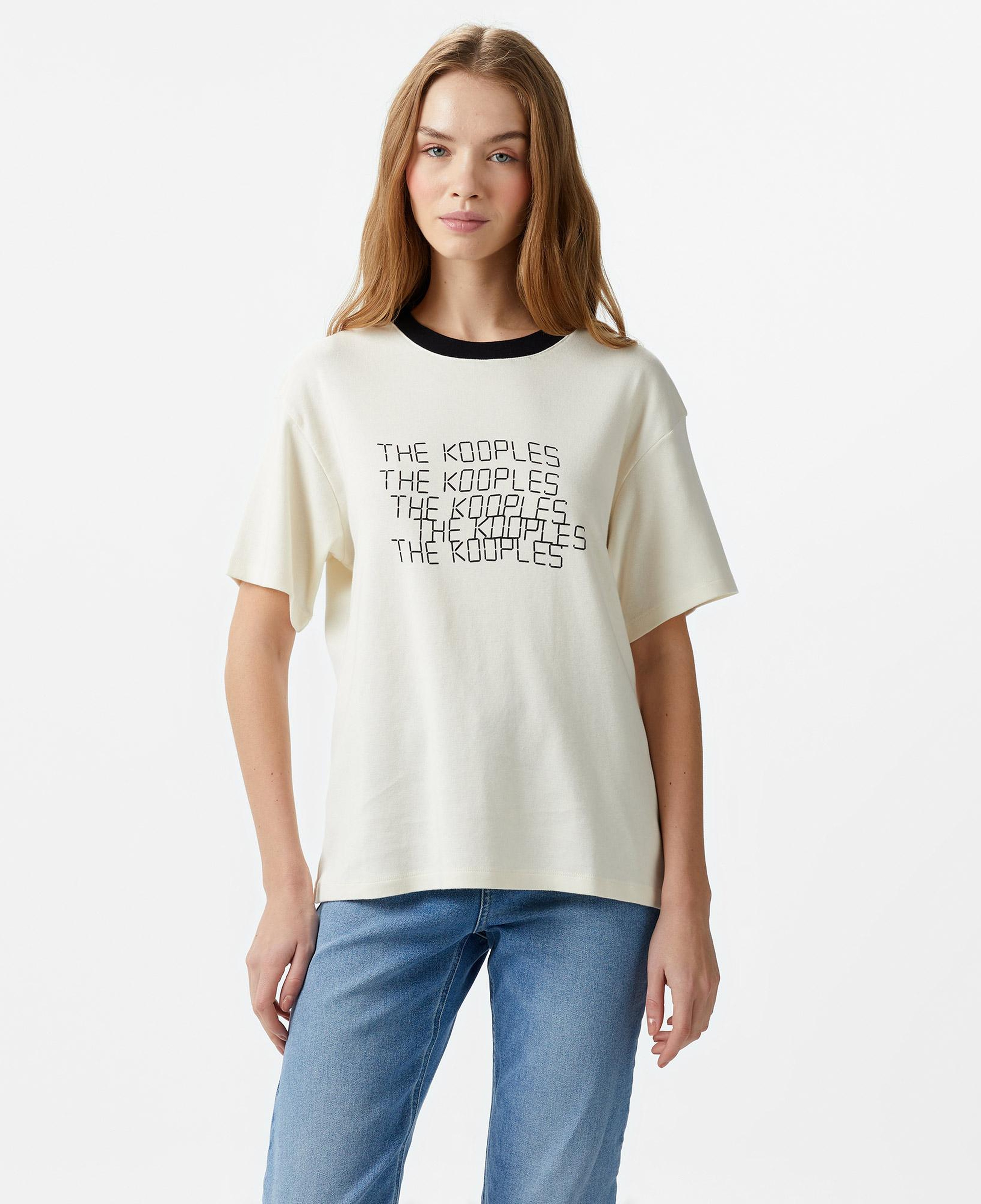 The Kooples Classic Kadın Krem T-Shirt