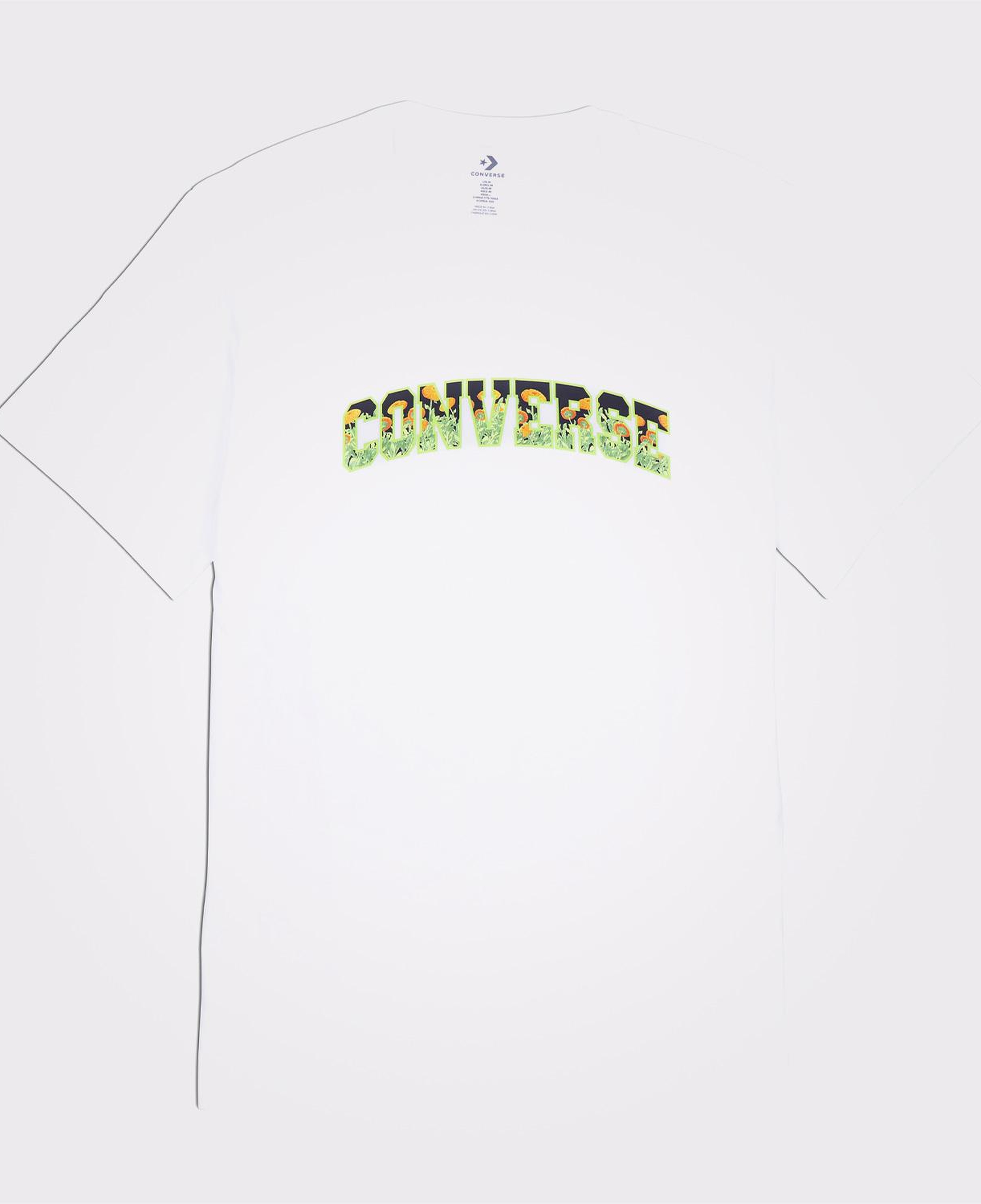 Converse Floral Erkek Beyaz T-Shirt