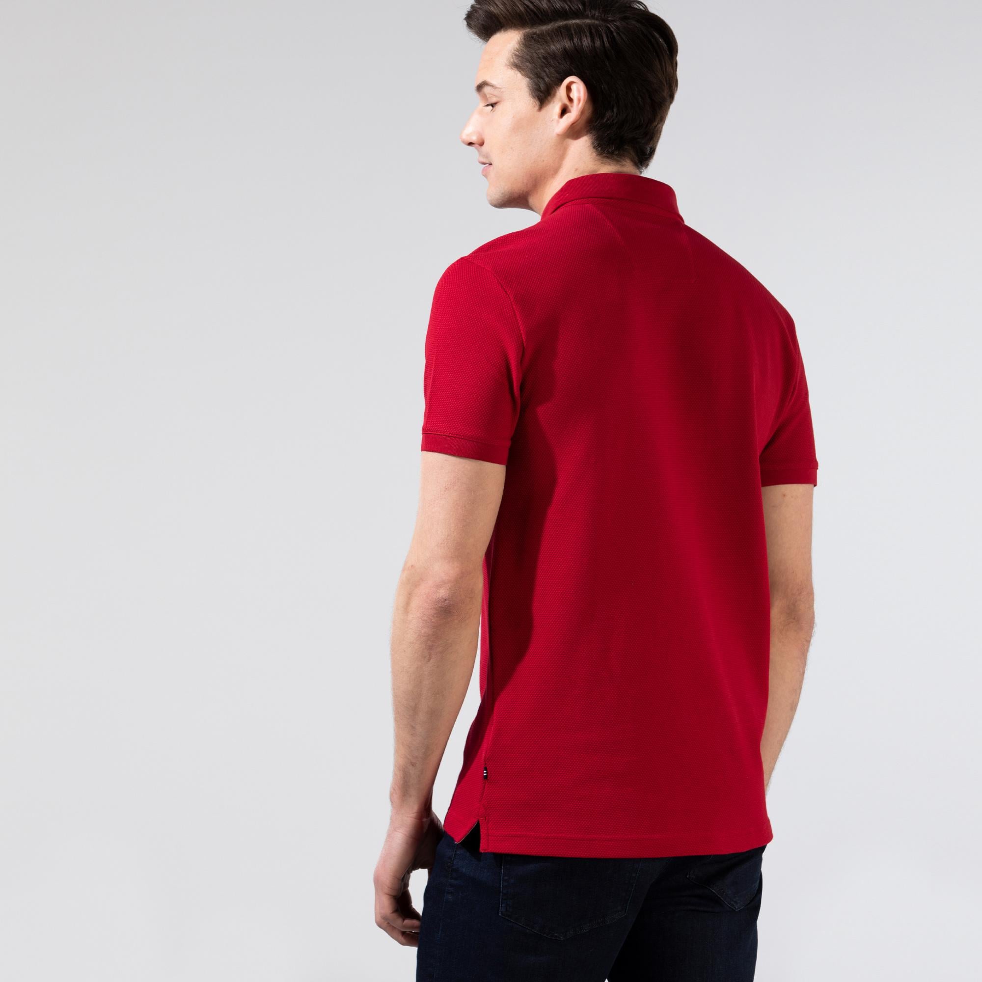 Nautica Erkek Kırmızı Slim Fit Kısa Kollu Polo Yaka T-Shirt