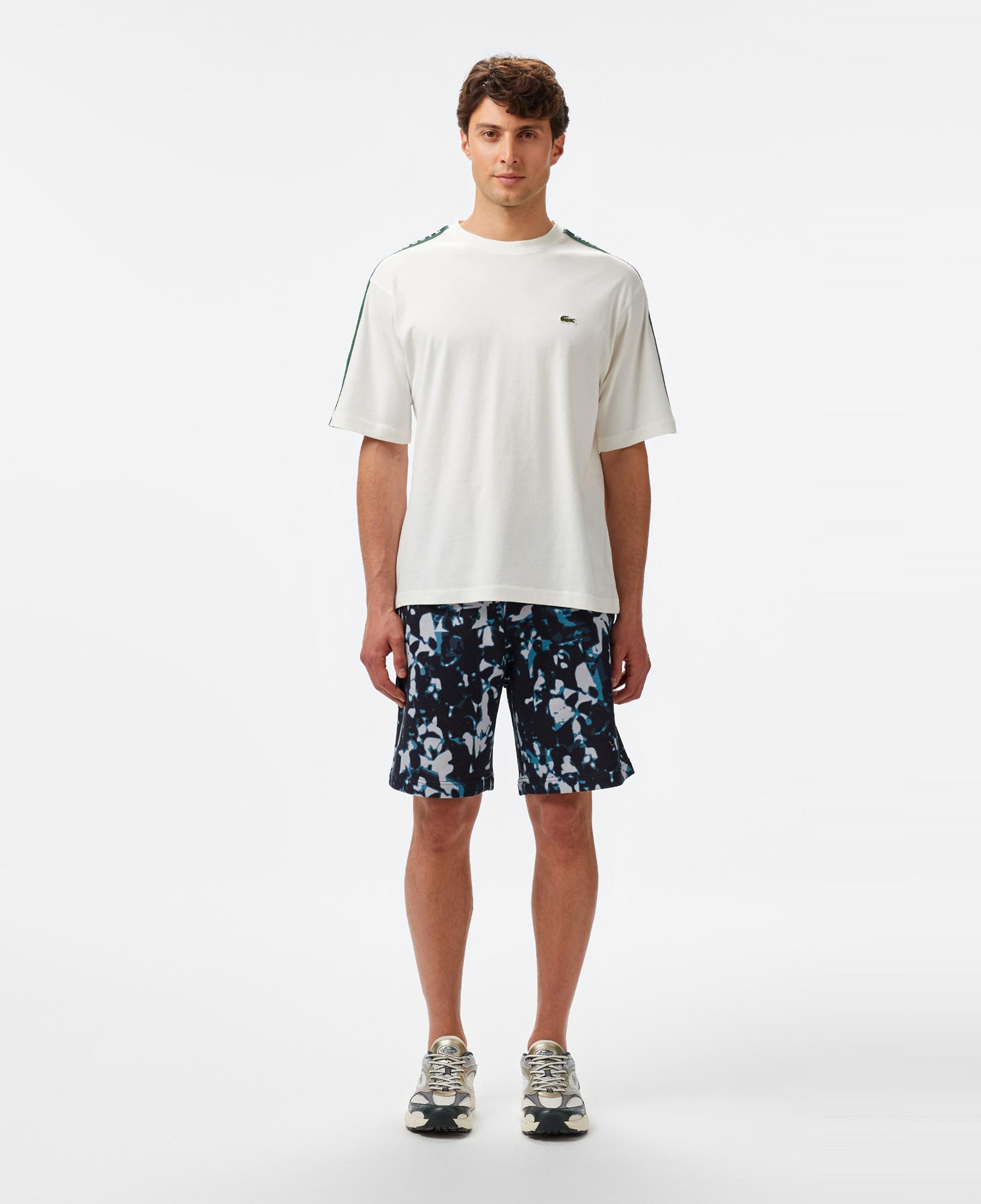 Erkek Relaxed Fit Bisiklet Yaka Baskılı Beyaz T-Shirt