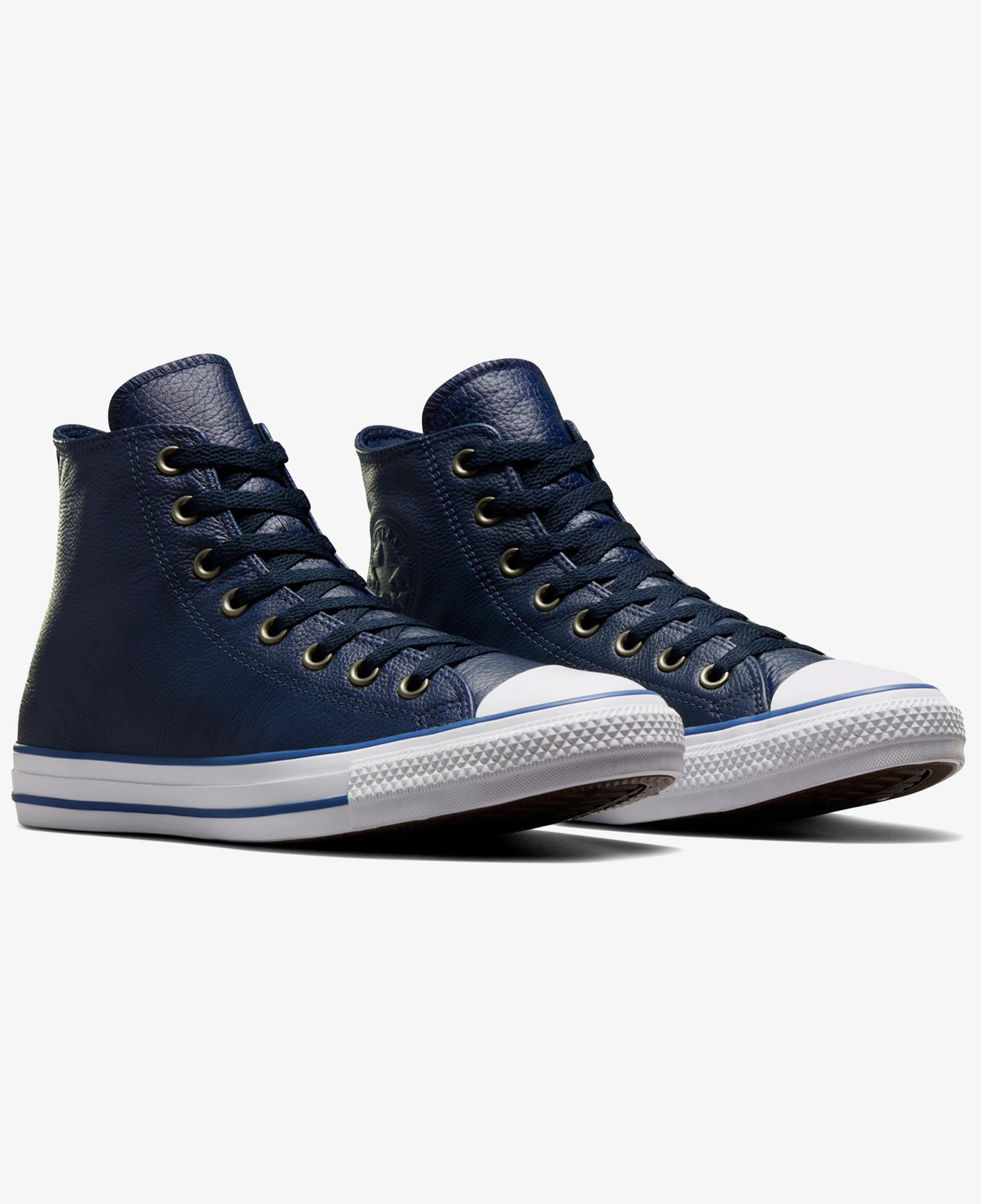 Converse Chuck Taylor All Star Unisex Lacivert Deri Sneaker