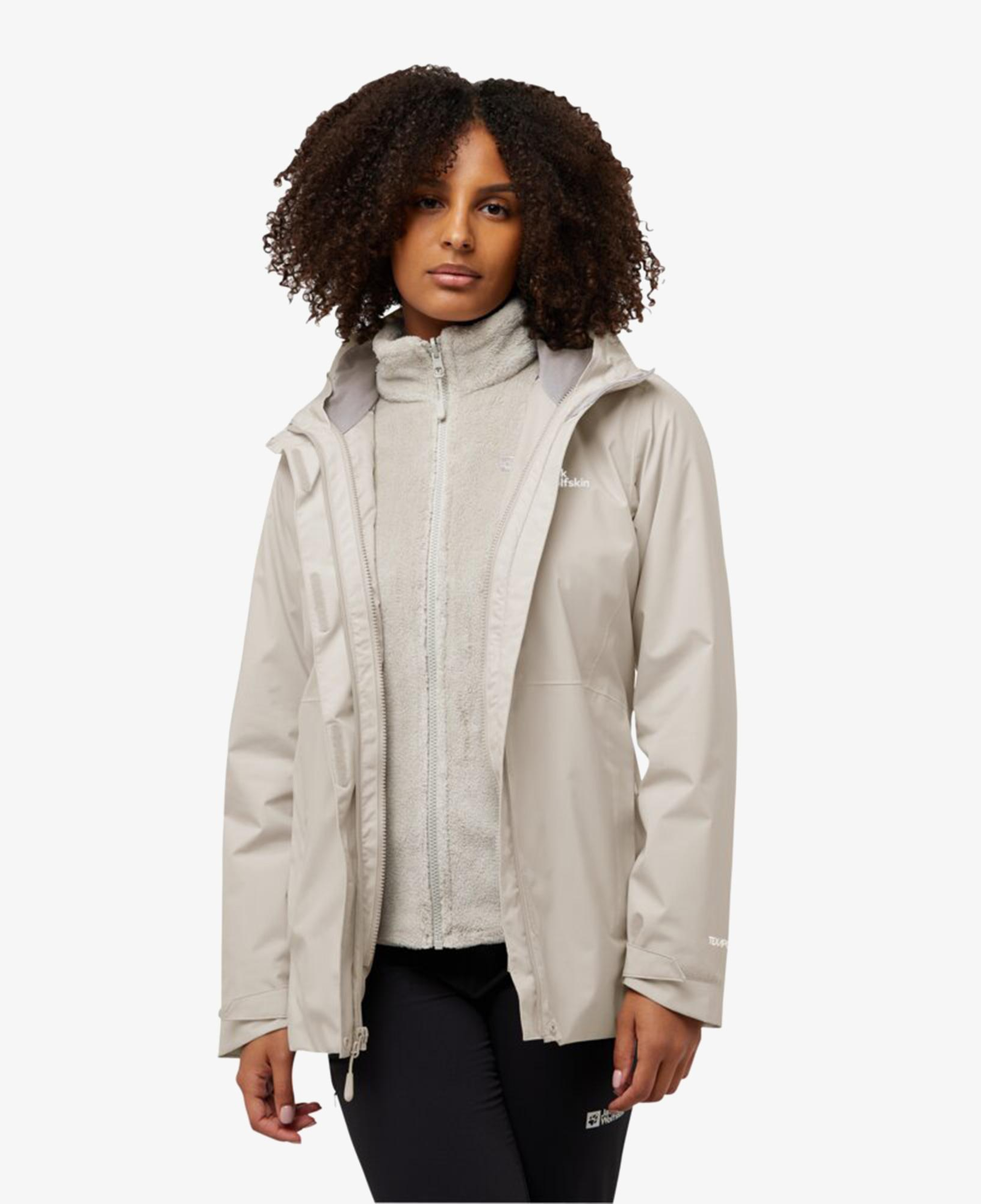 Jack Wolfskin Rotwand 3in2 Kadın Krem Ceket