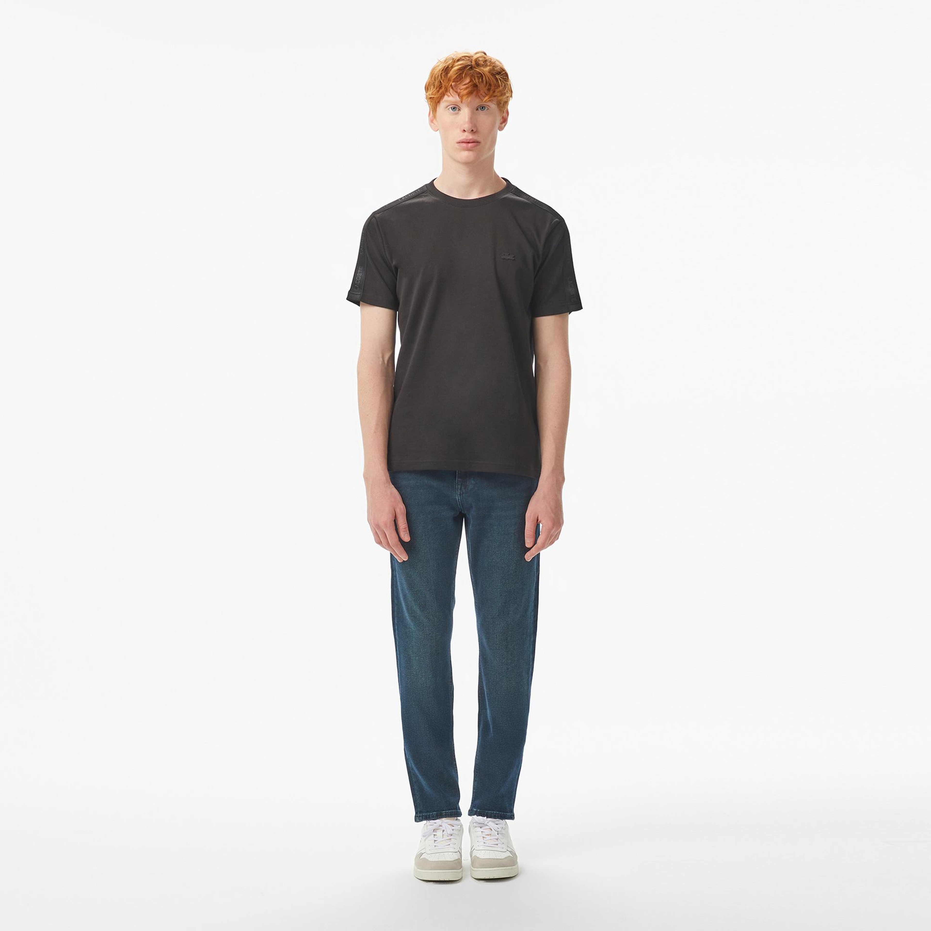 Lacoste Erkek Oversize Fit Bisiklet Yaka Siyah T-Shirt
