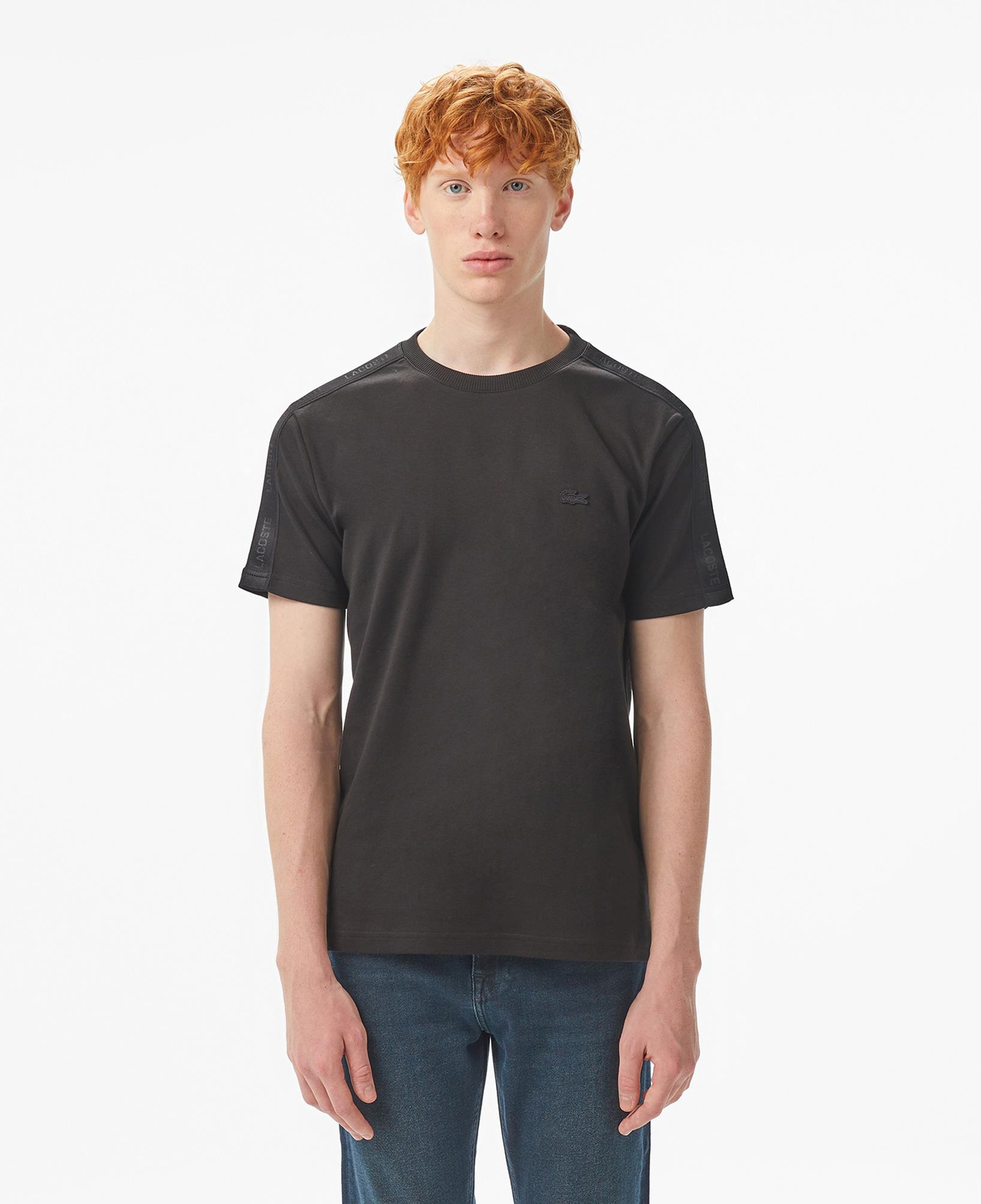 Lacoste Erkek Oversize Fit Bisiklet Yaka Siyah T-Shirt