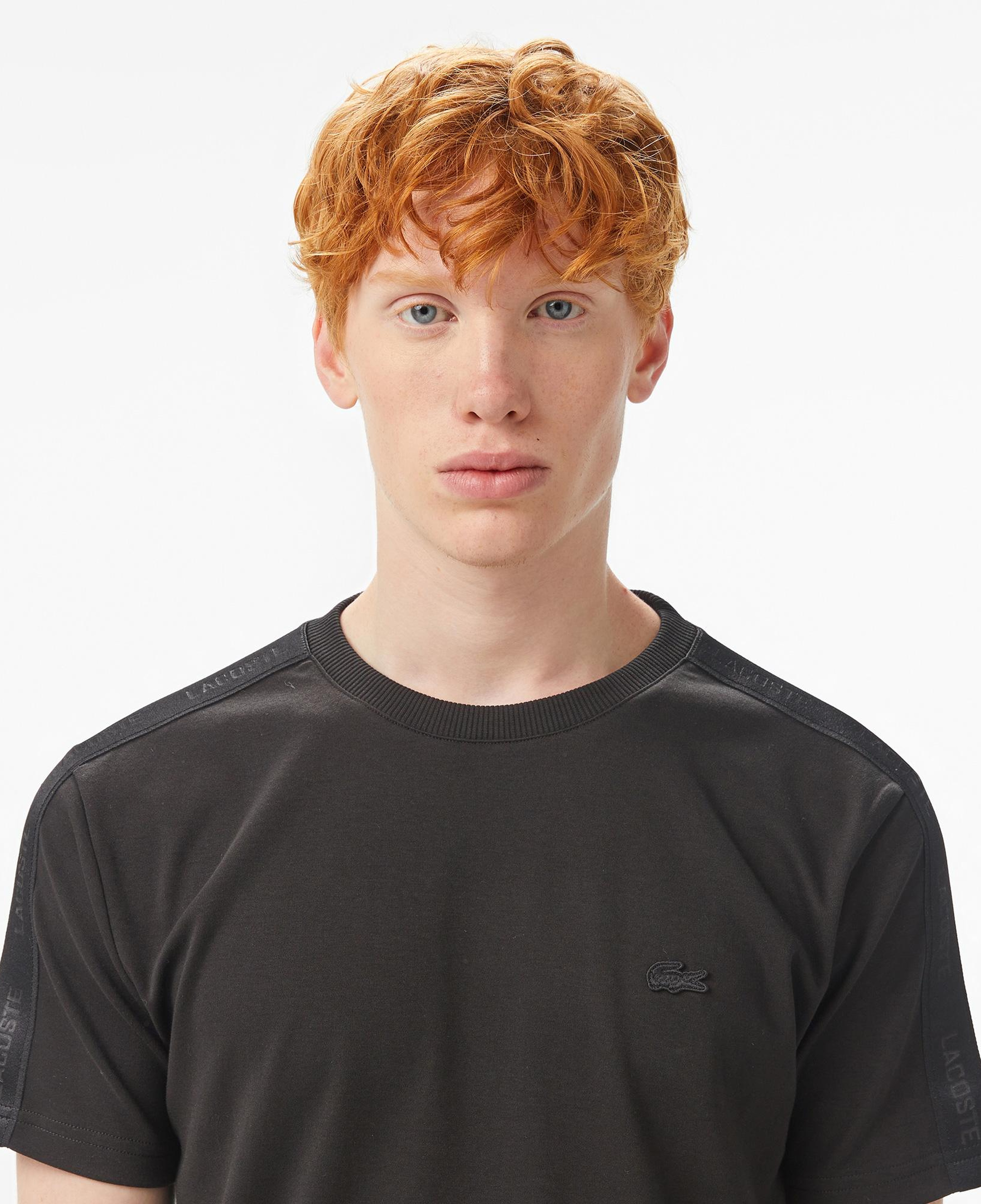 Lacoste Erkek Oversize Fit Bisiklet Yaka Siyah T-Shirt