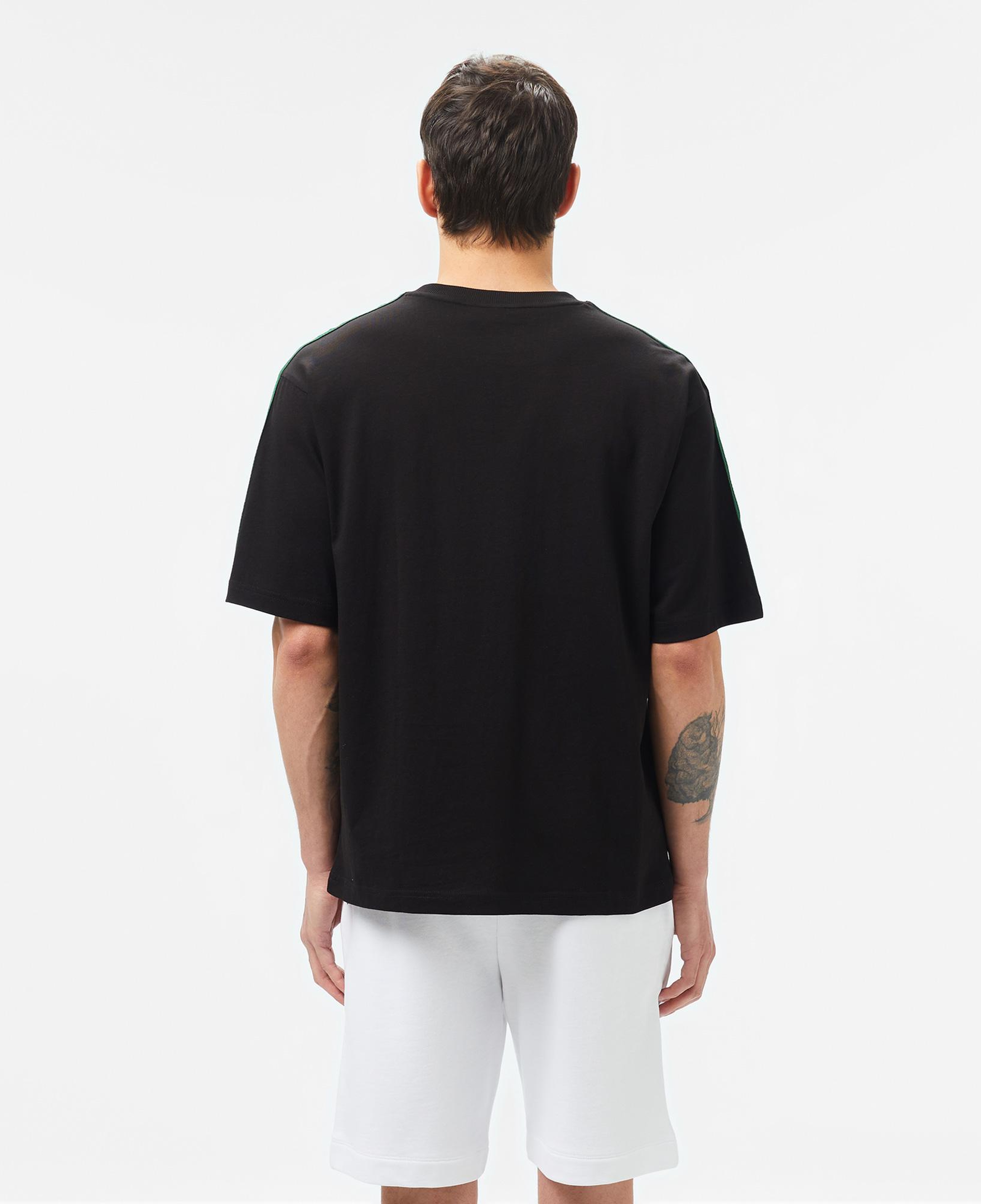 Erkek Relaxed Fit Bisiklet Yaka Baskılı Siyah T-Shirt
