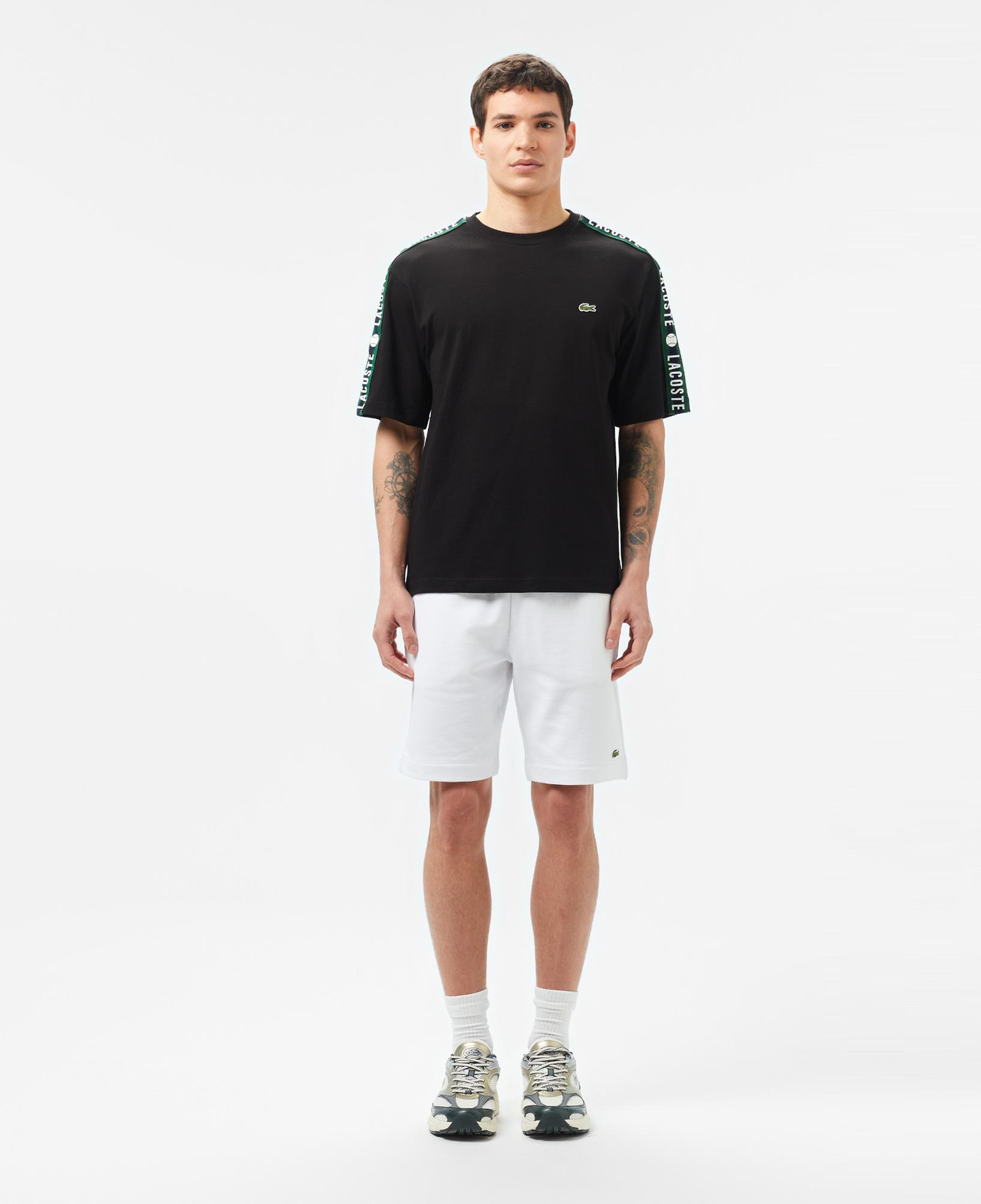 Erkek Relaxed Fit Bisiklet Yaka Baskılı Siyah T-Shirt