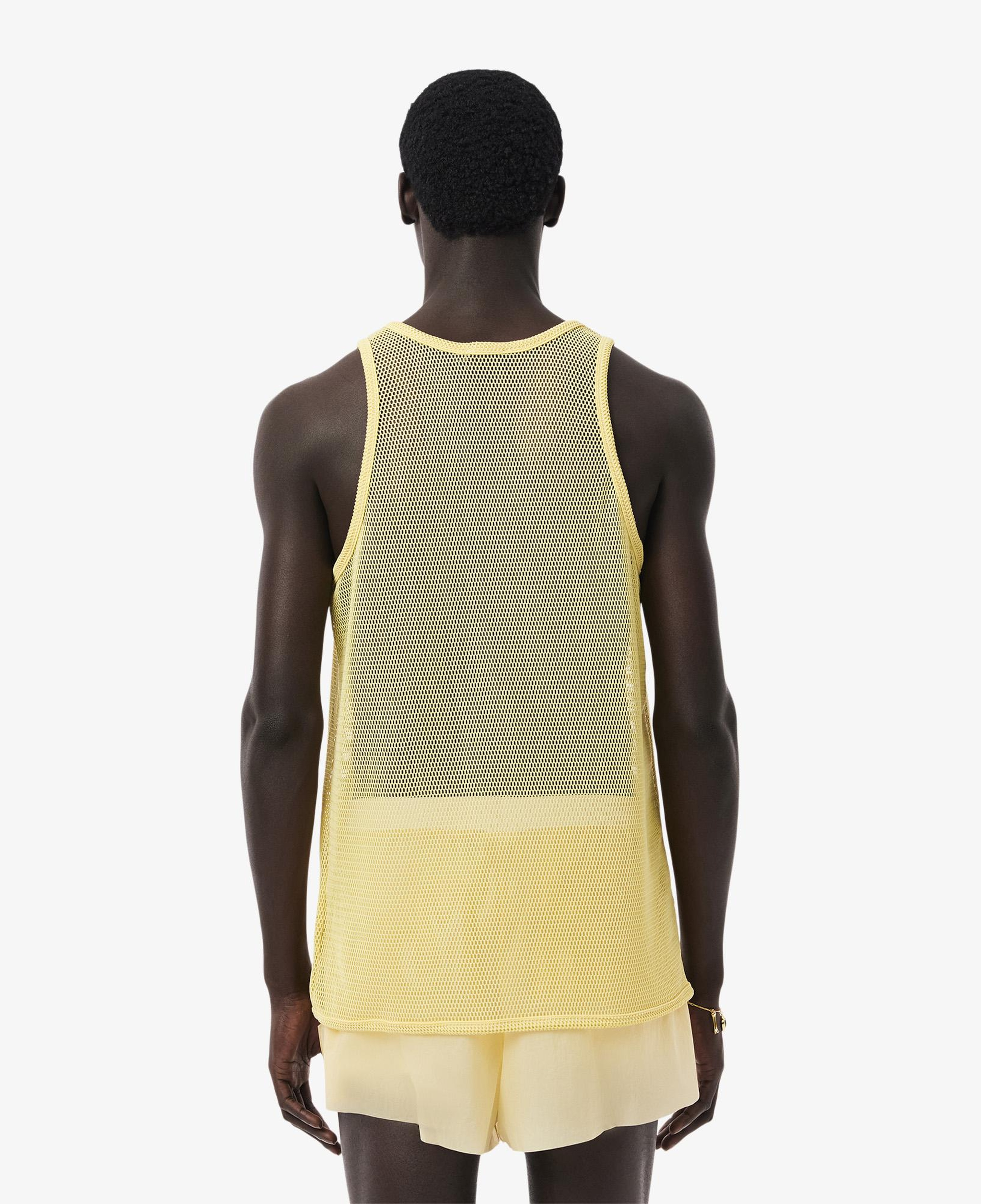 SS25 RUNWAY Erkek Slim Fit Kolsuz Bisiklet Yaka Sarı T-Shirt