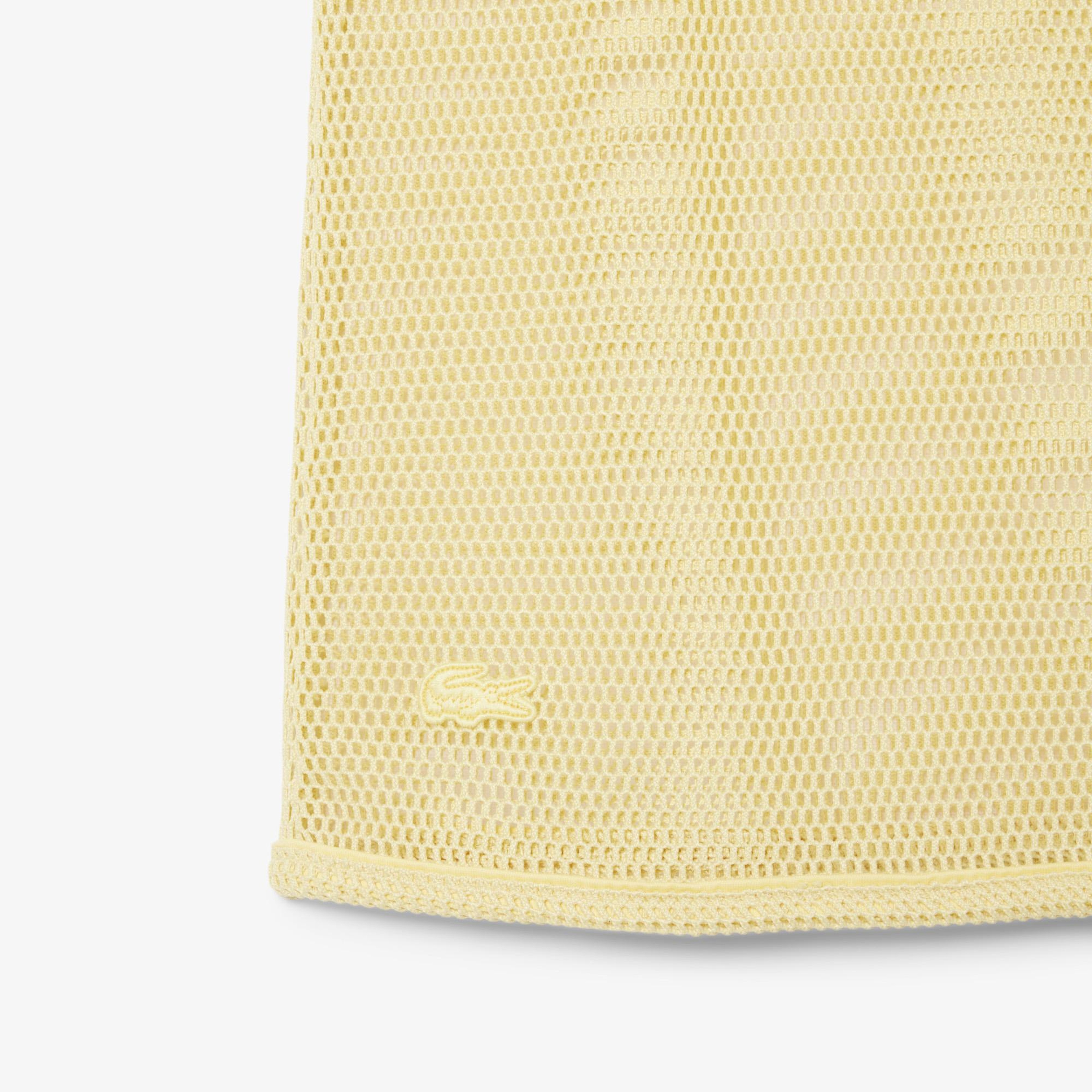 SS25 RUNWAY Erkek Slim Fit Kolsuz Bisiklet Yaka Sarı T-Shirt