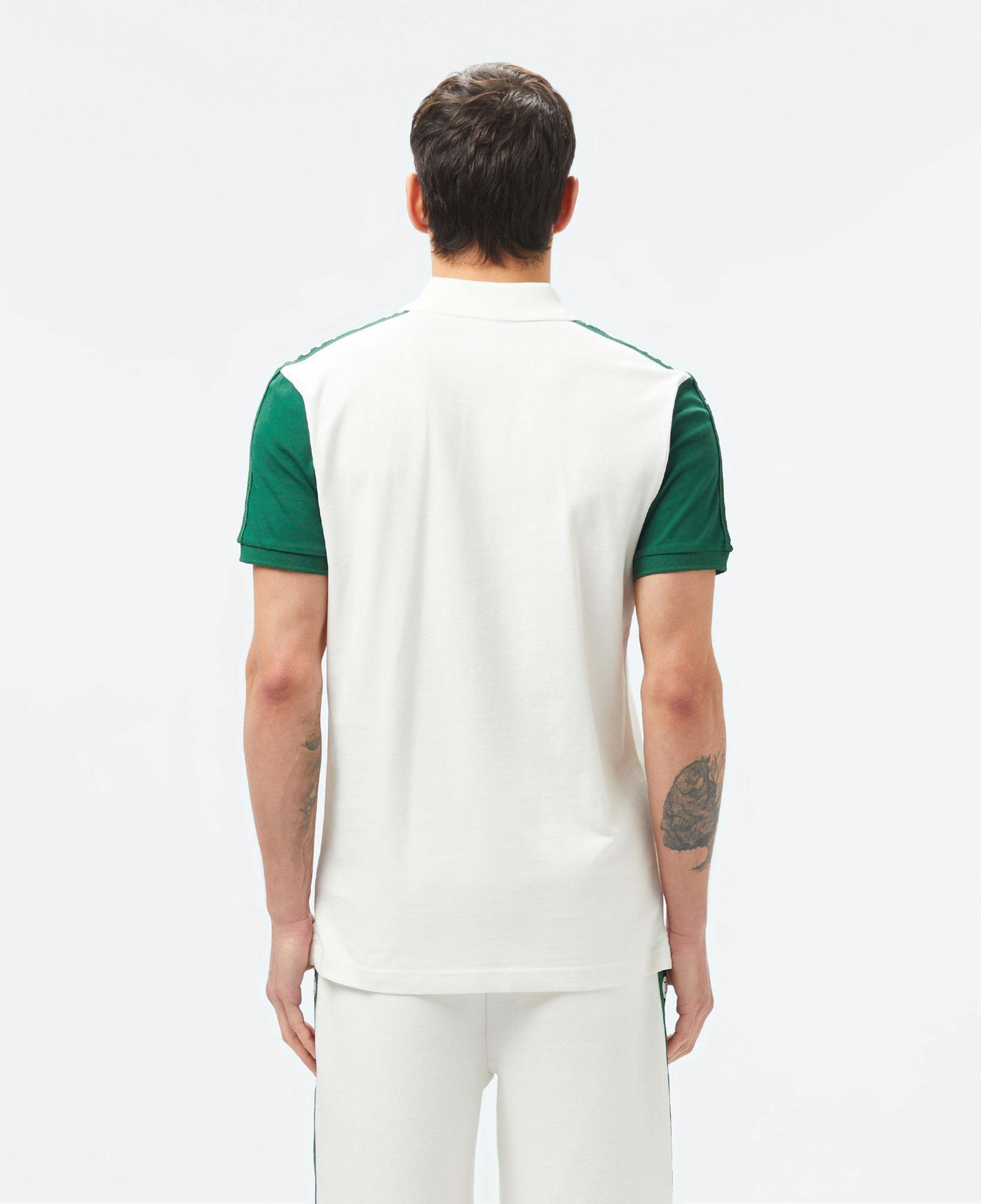 Erkek Regular Fit Renk Bloklu Beyaz Polo