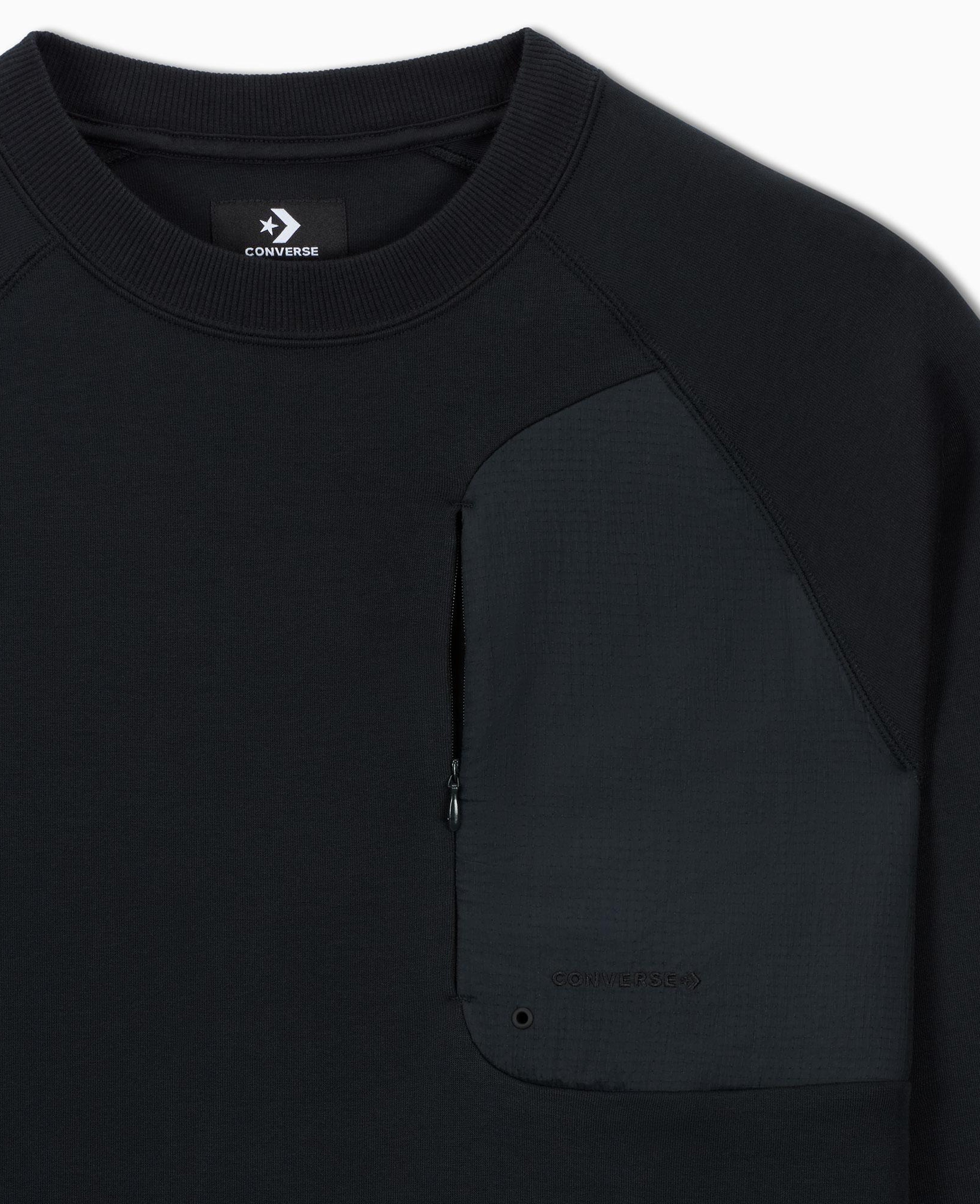 Converse Classic Erkek Loose Fit Siyah Sweatshirt