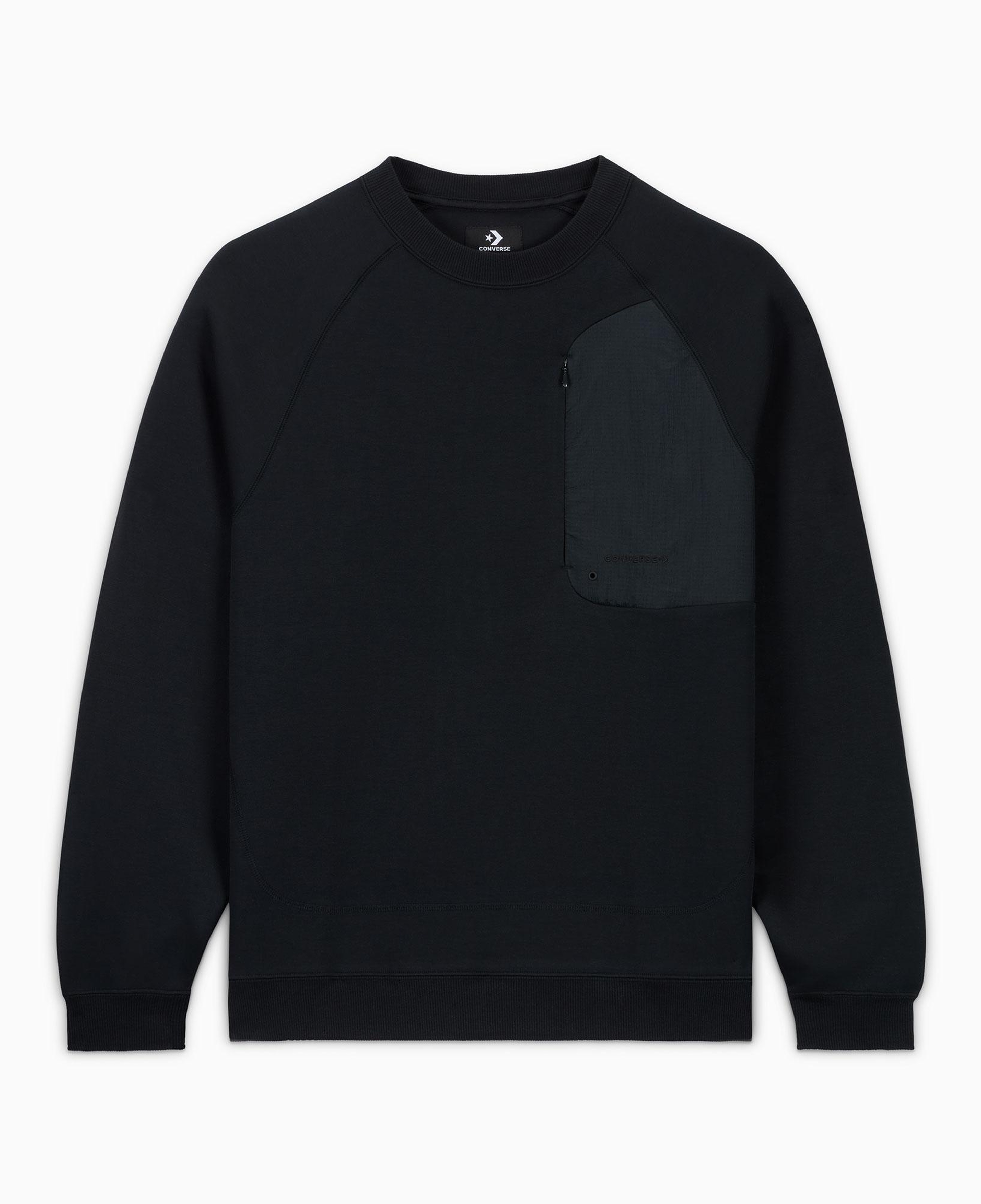Converse Classic Erkek Loose Fit Siyah Sweatshirt