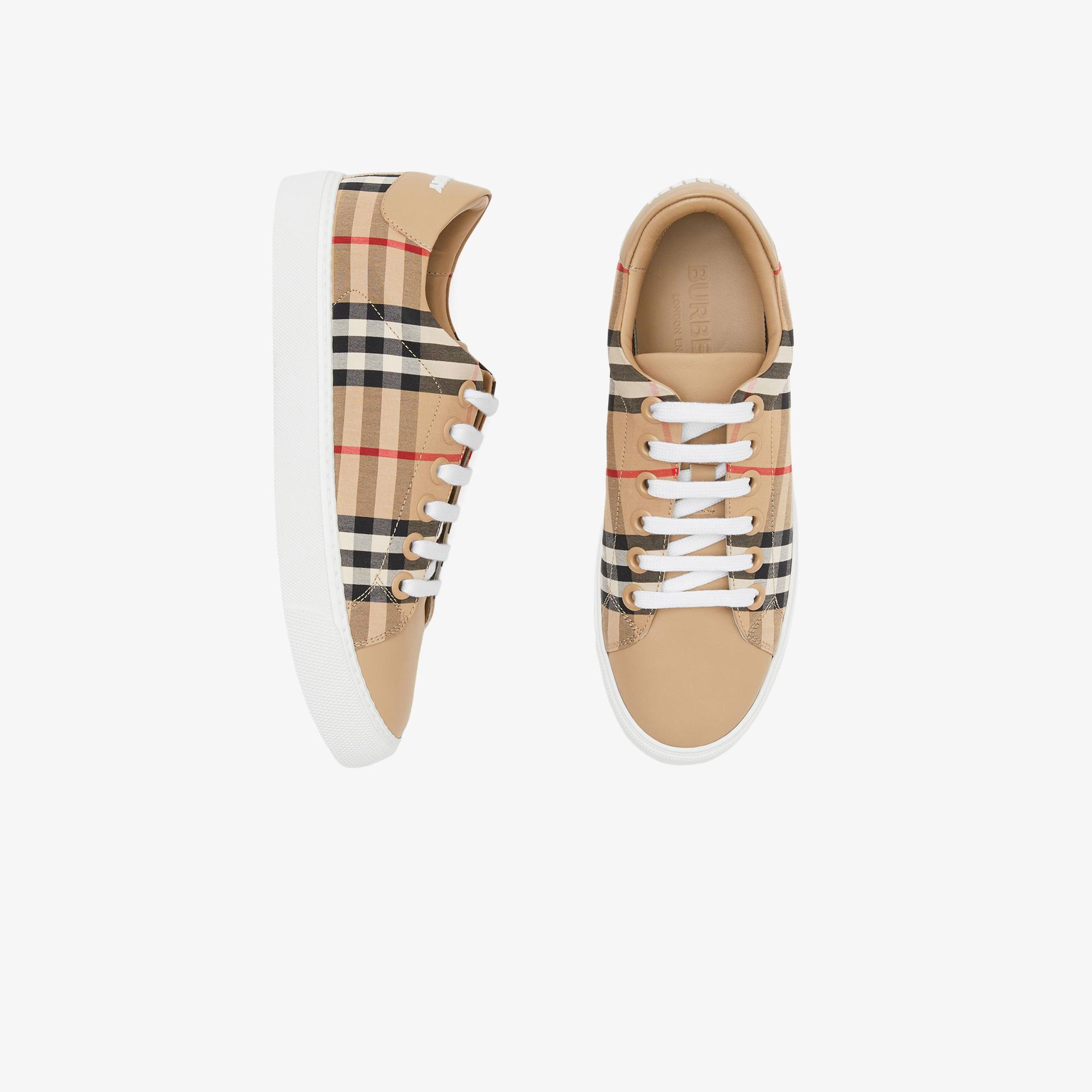 Burberry Albridge Vintage And Leather Kadın Bej Sneaker