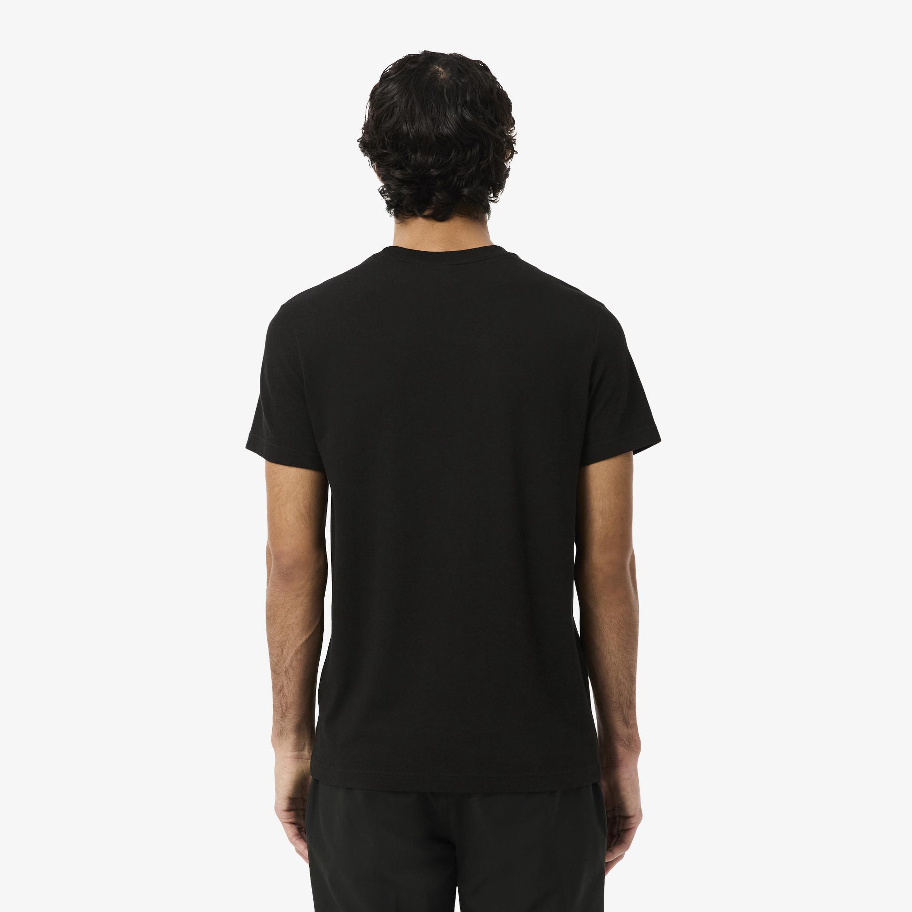 Erkek Regular Fit Bisiklet Yaka Siyah T-Shirt