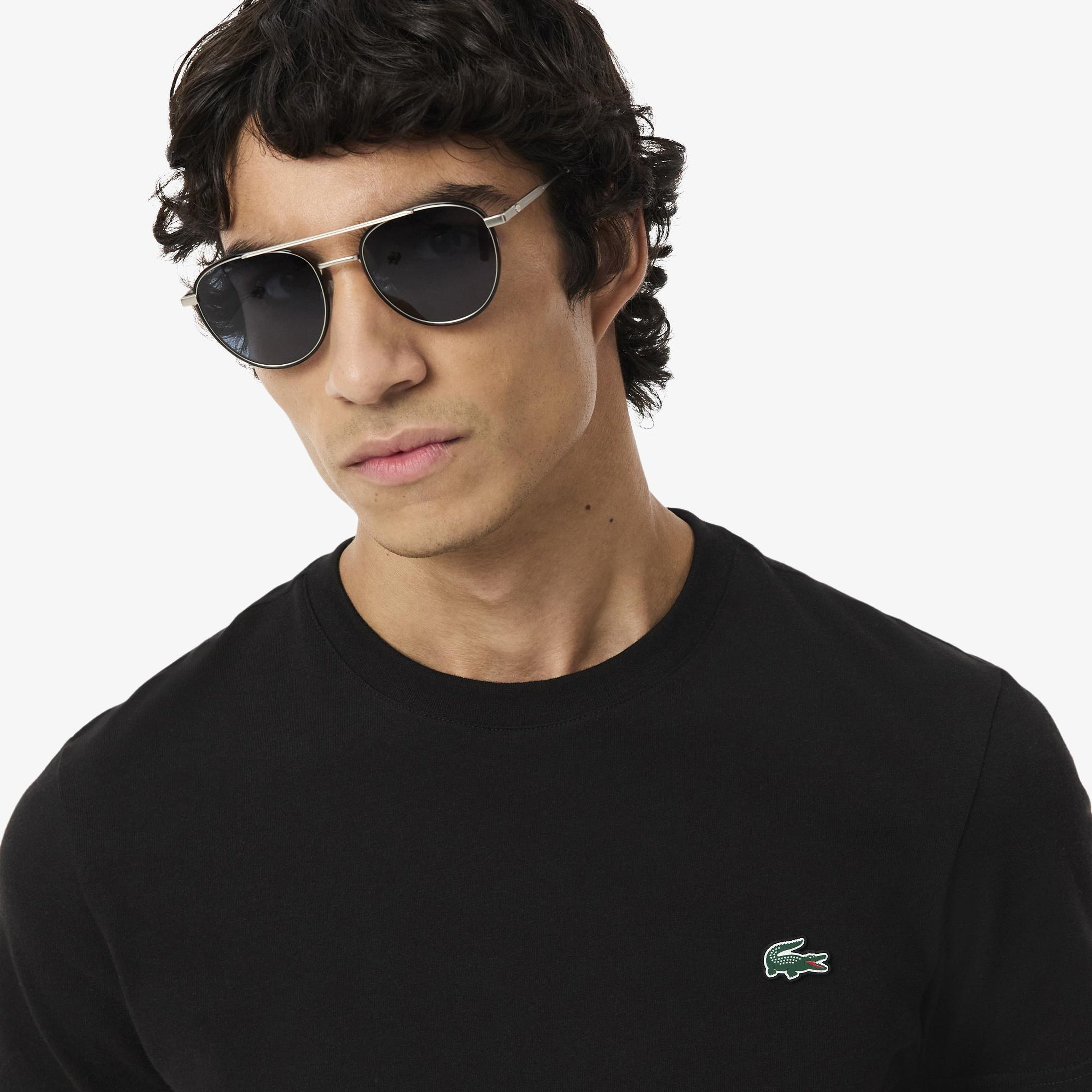 Erkek Regular Fit Bisiklet Yaka Siyah T-Shirt