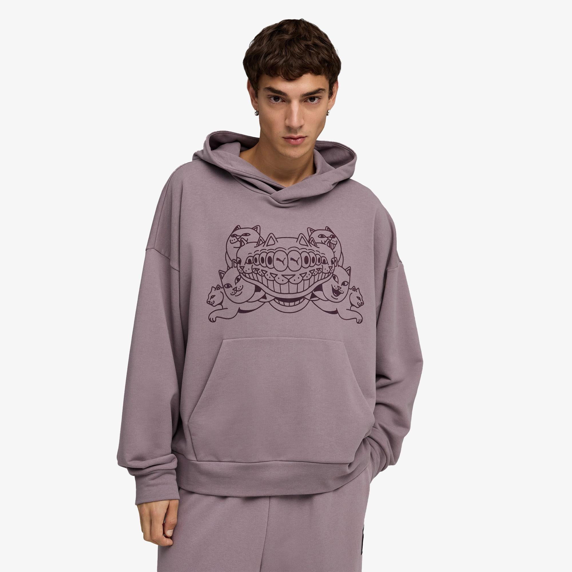 Puma X Ripndip Boxy Erkek Mor Sweatshirt