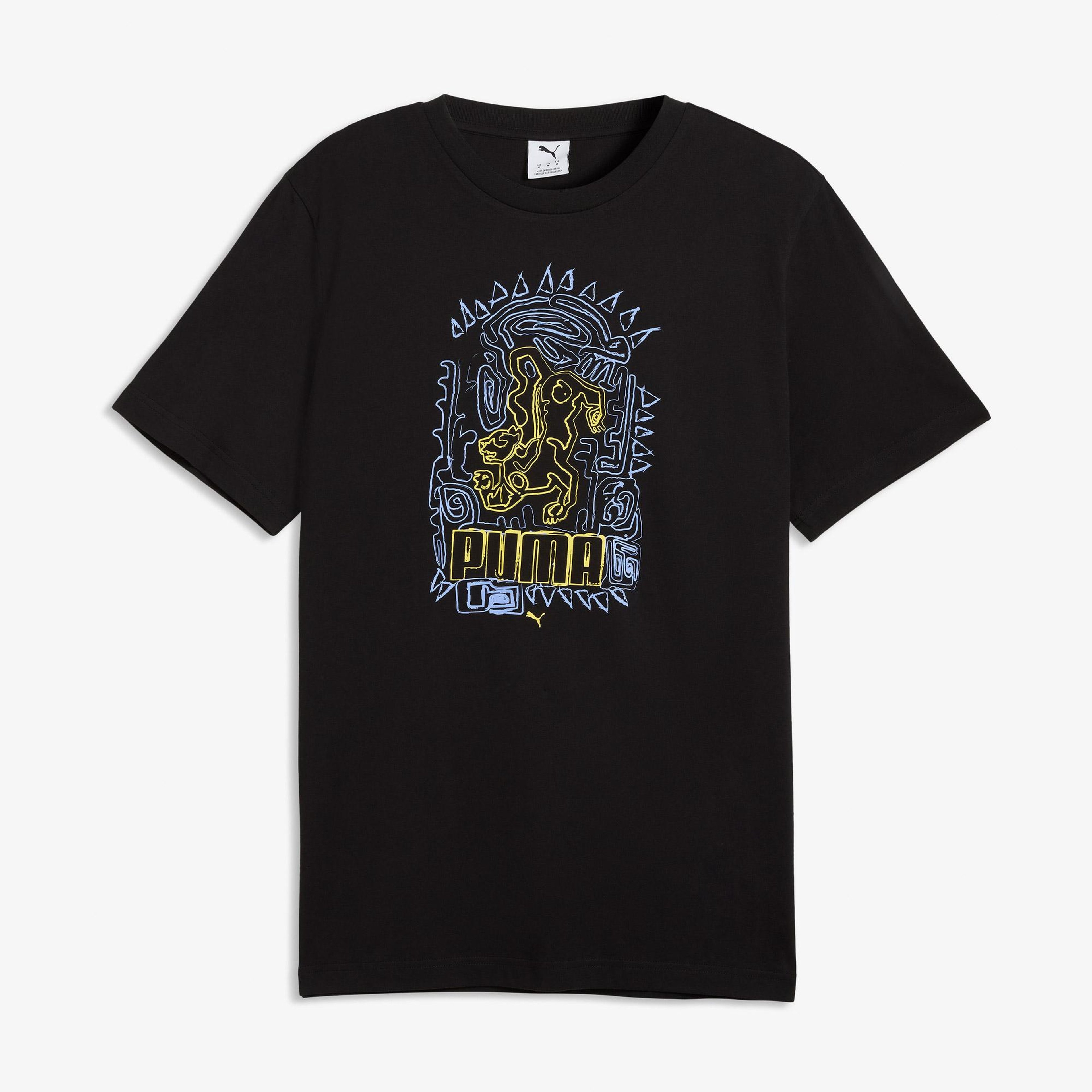 Puma Graphic Erkek Siyah T-Shirt