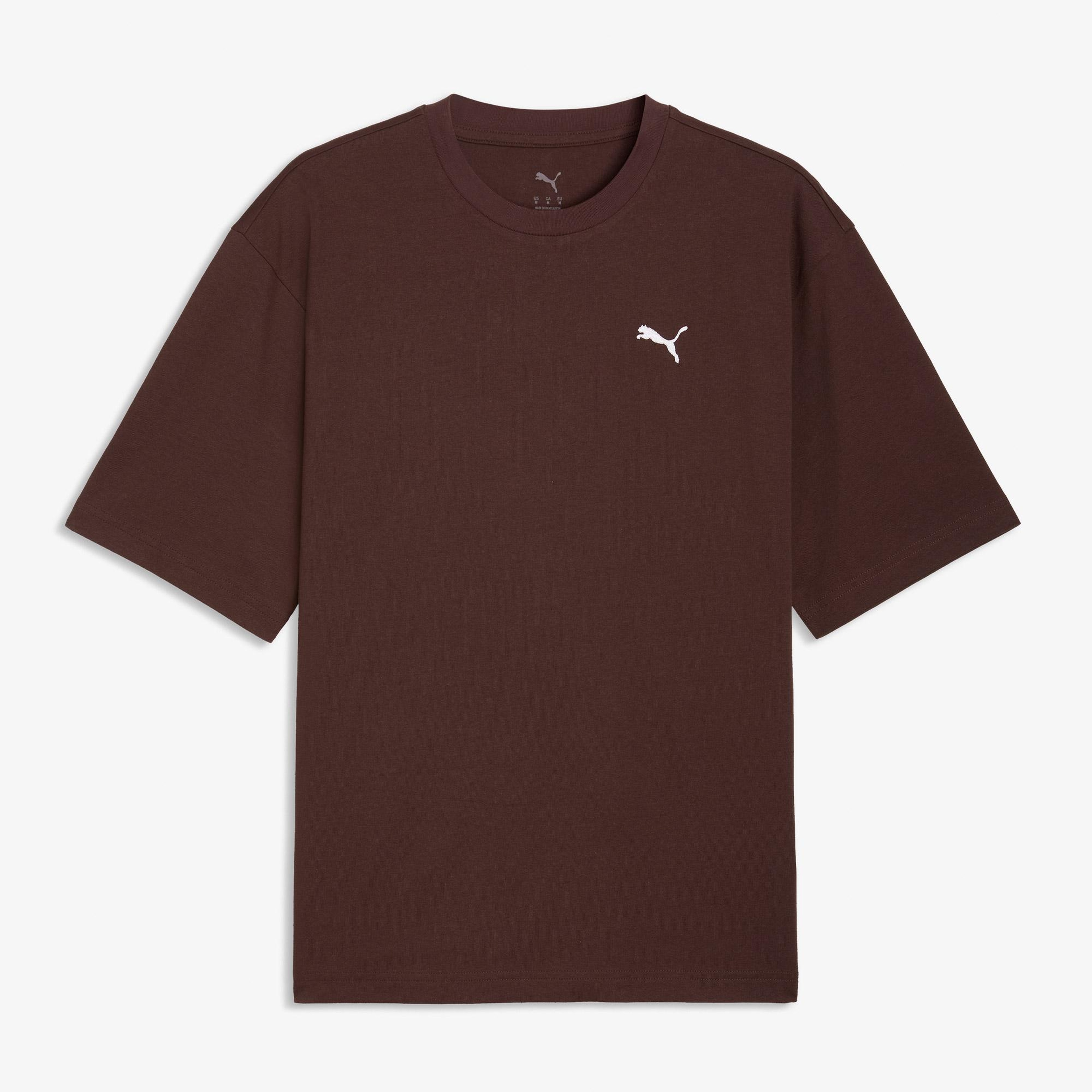 Puma Wardrobe Essentials Boxy Erkek Kahverengi T-Shirt
