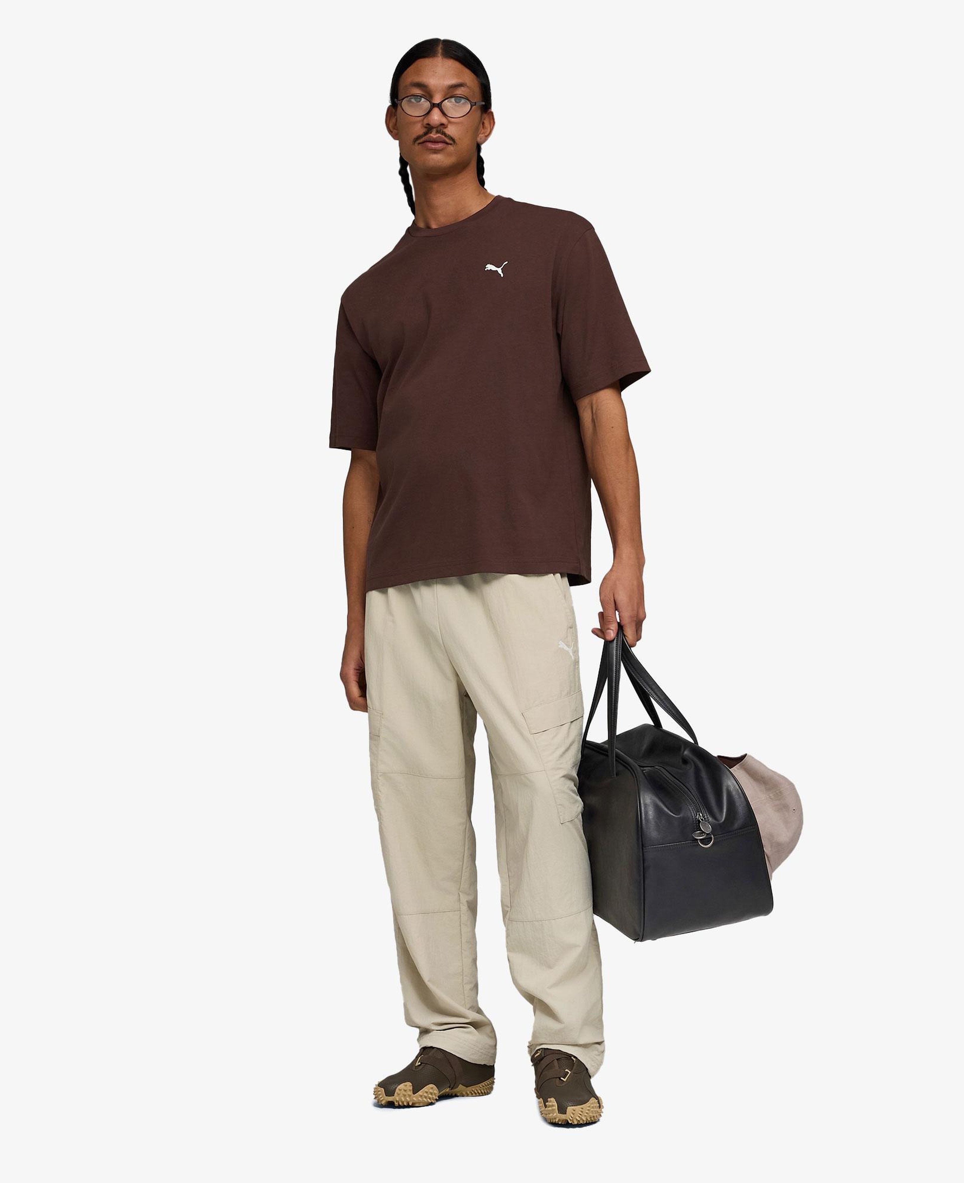 Puma Wardrobe Essentials Boxy Erkek Kahverengi T-Shirt