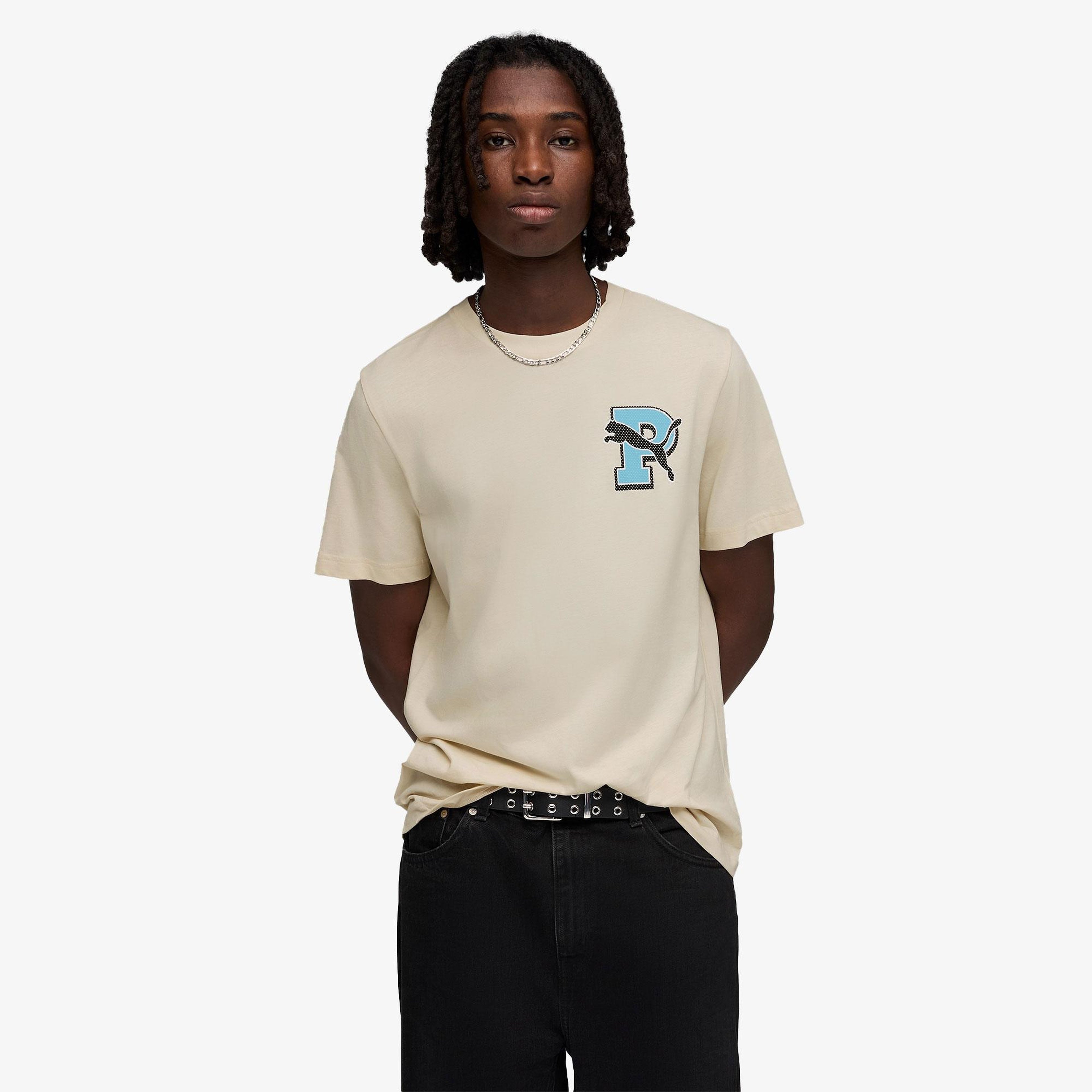 Puma Graphic  Erkek Beyaz T-Shirt