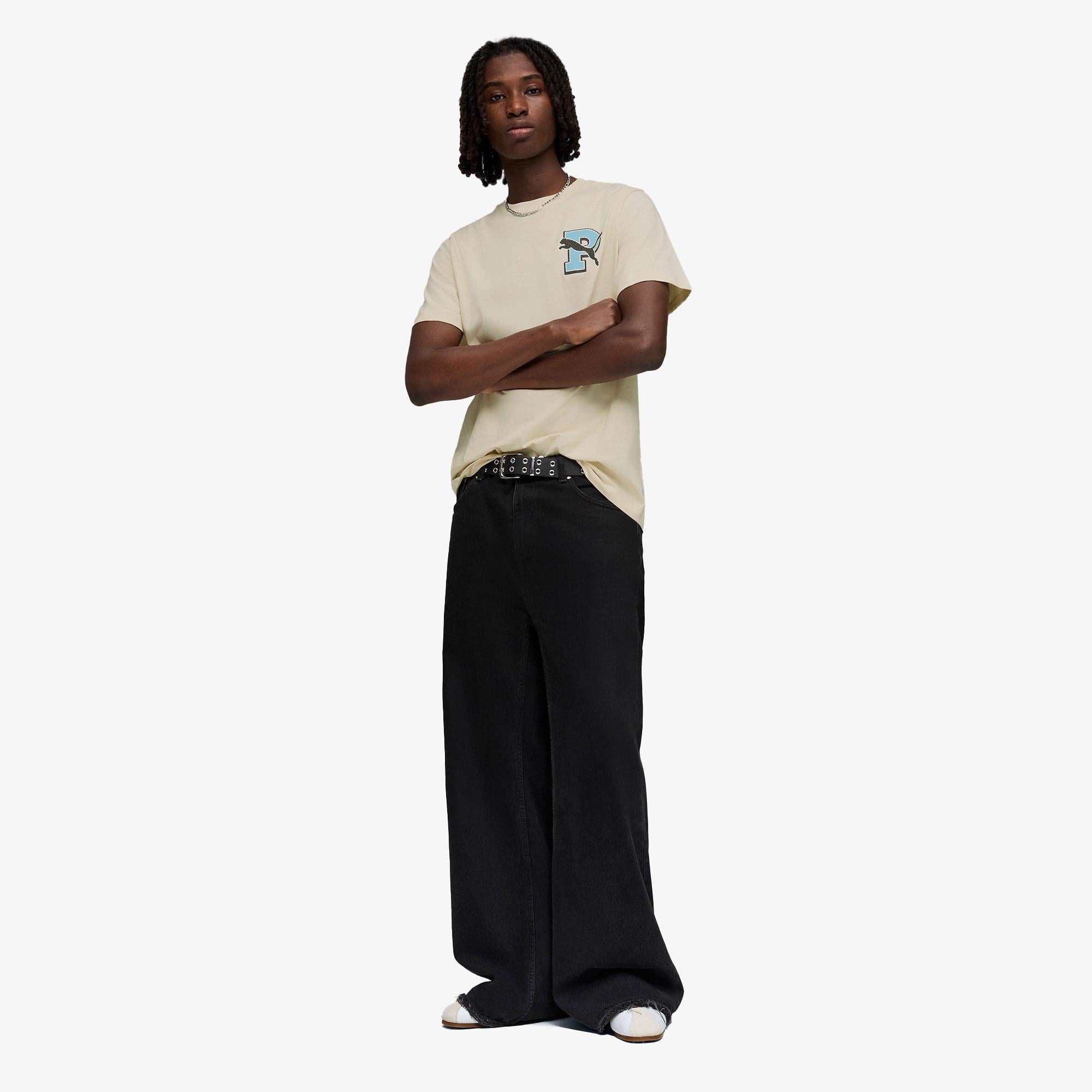 Puma Graphic  Erkek Beyaz T-Shirt