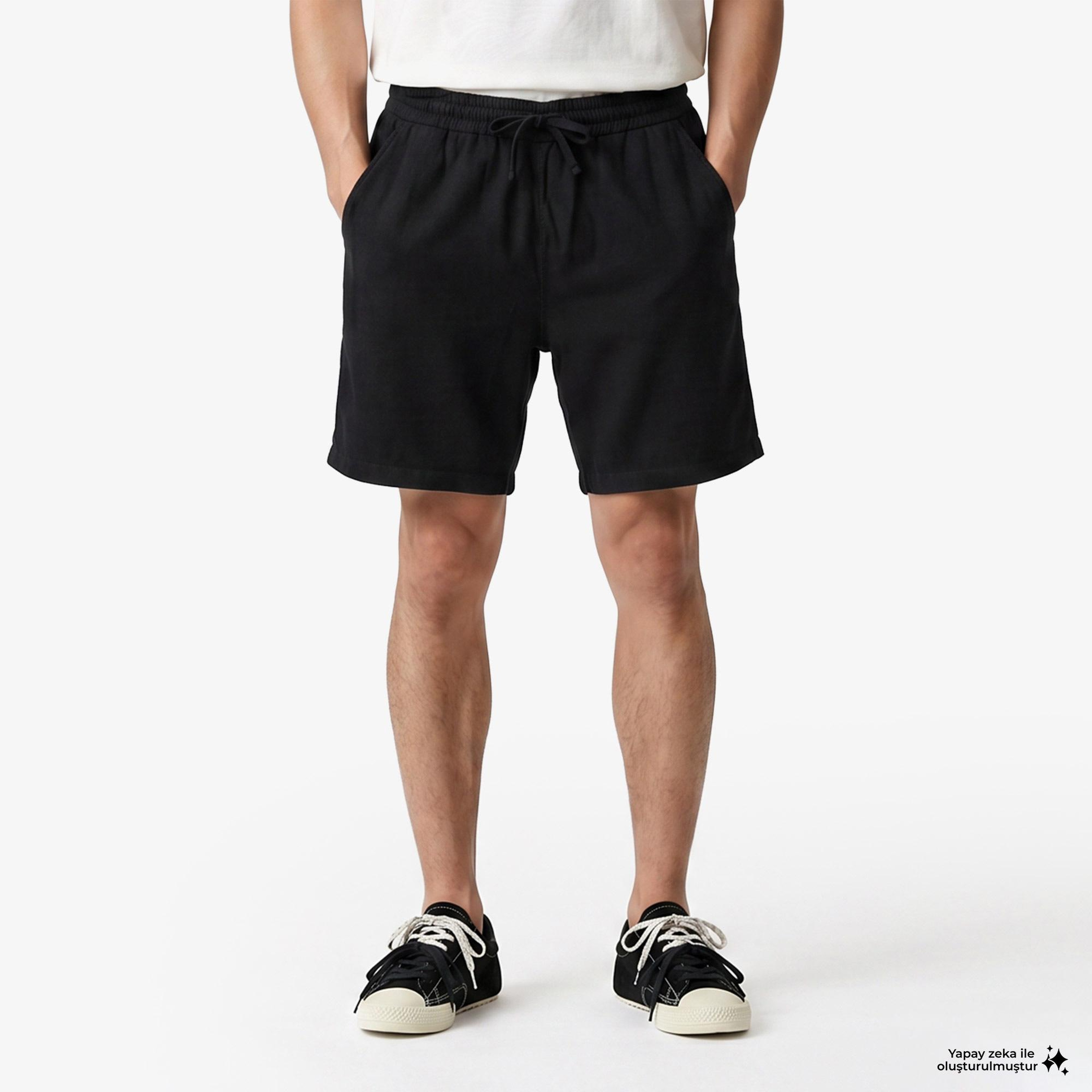 UNITED4 Regular Fit Erkek Siyah Şort