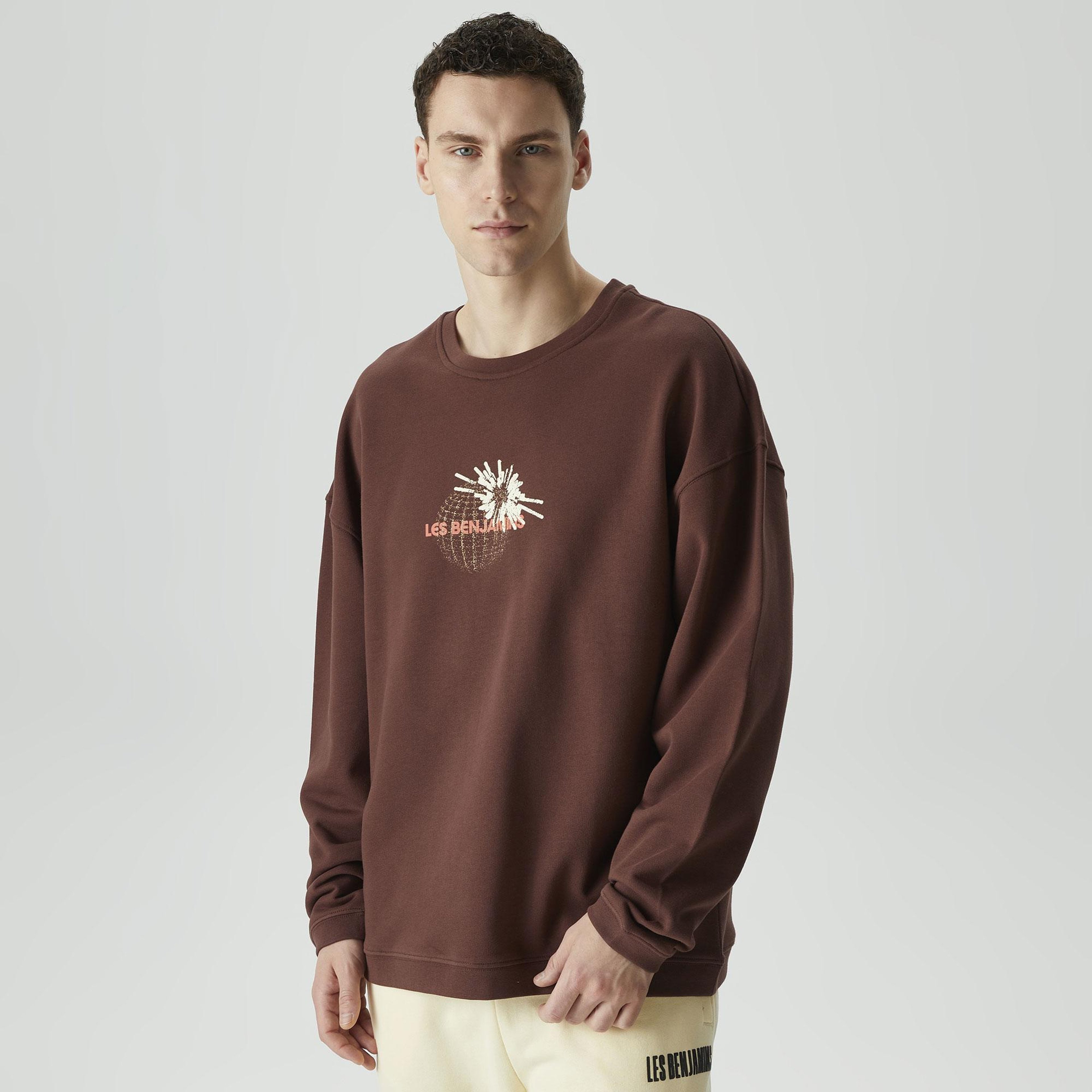 Les Benjamins First Wave Erkek Bordo Sweatshirt