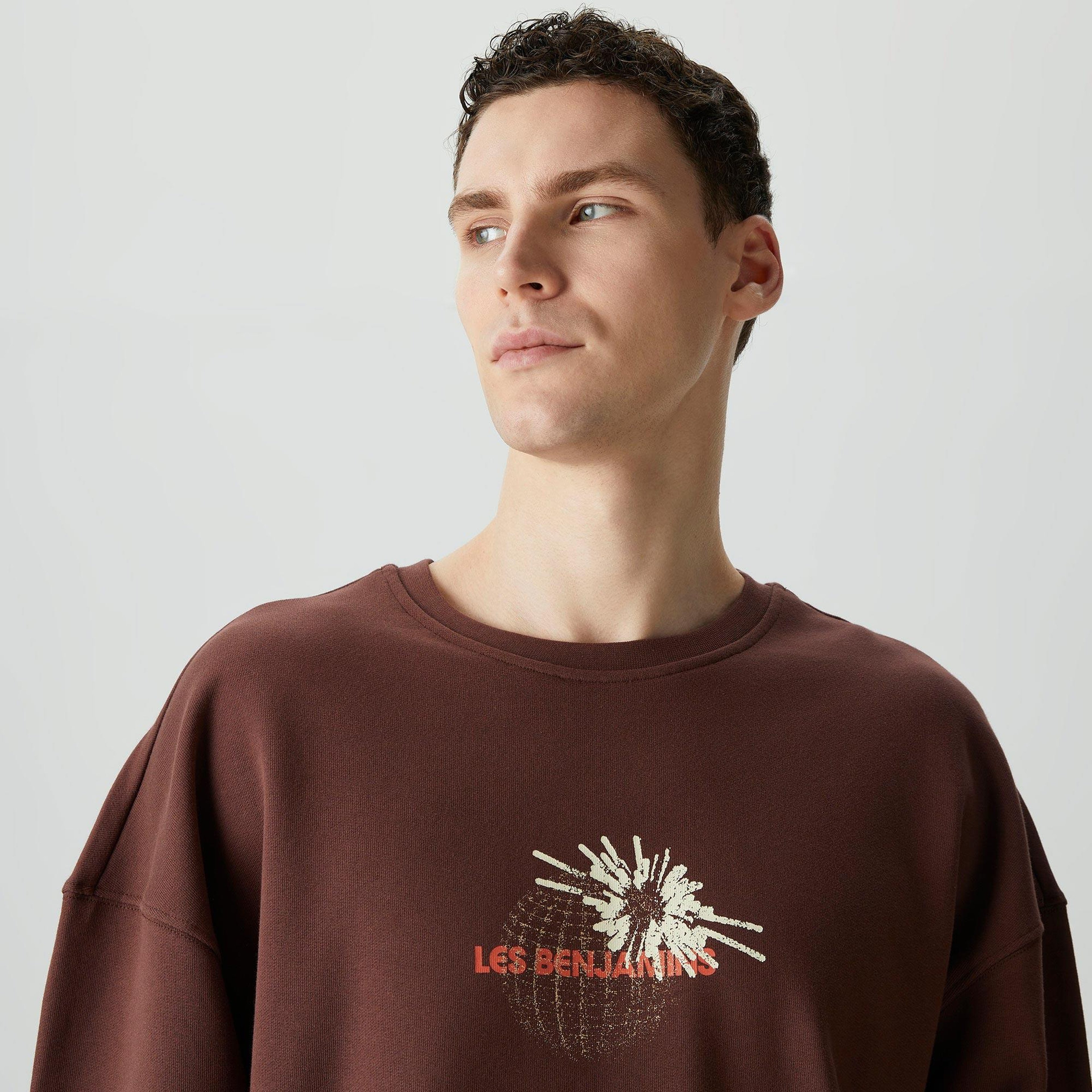 Les Benjamins First Wave Erkek Bordo Sweatshirt