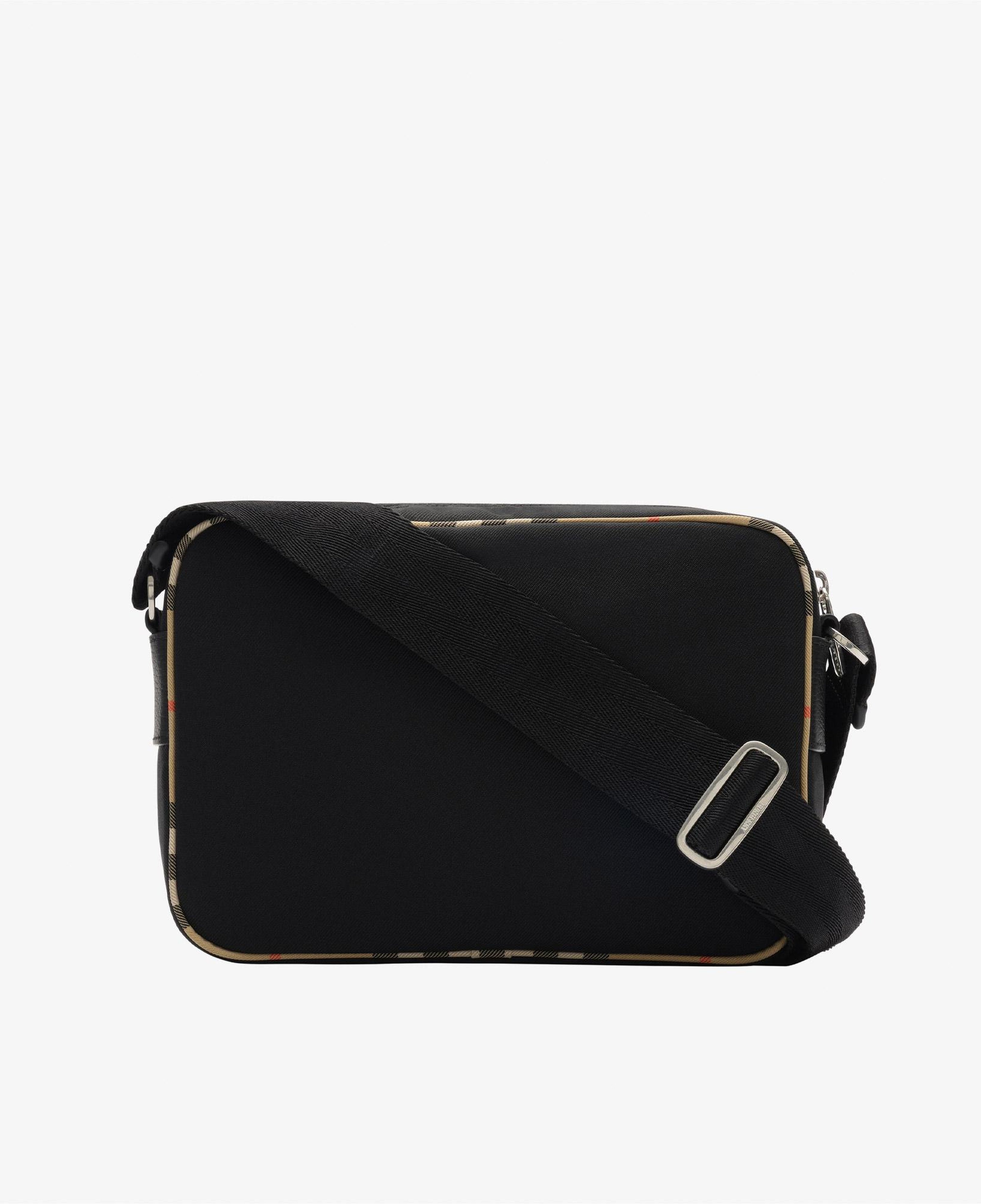Burberry Crossbody Check Erkek Siyah Omuz Çantası