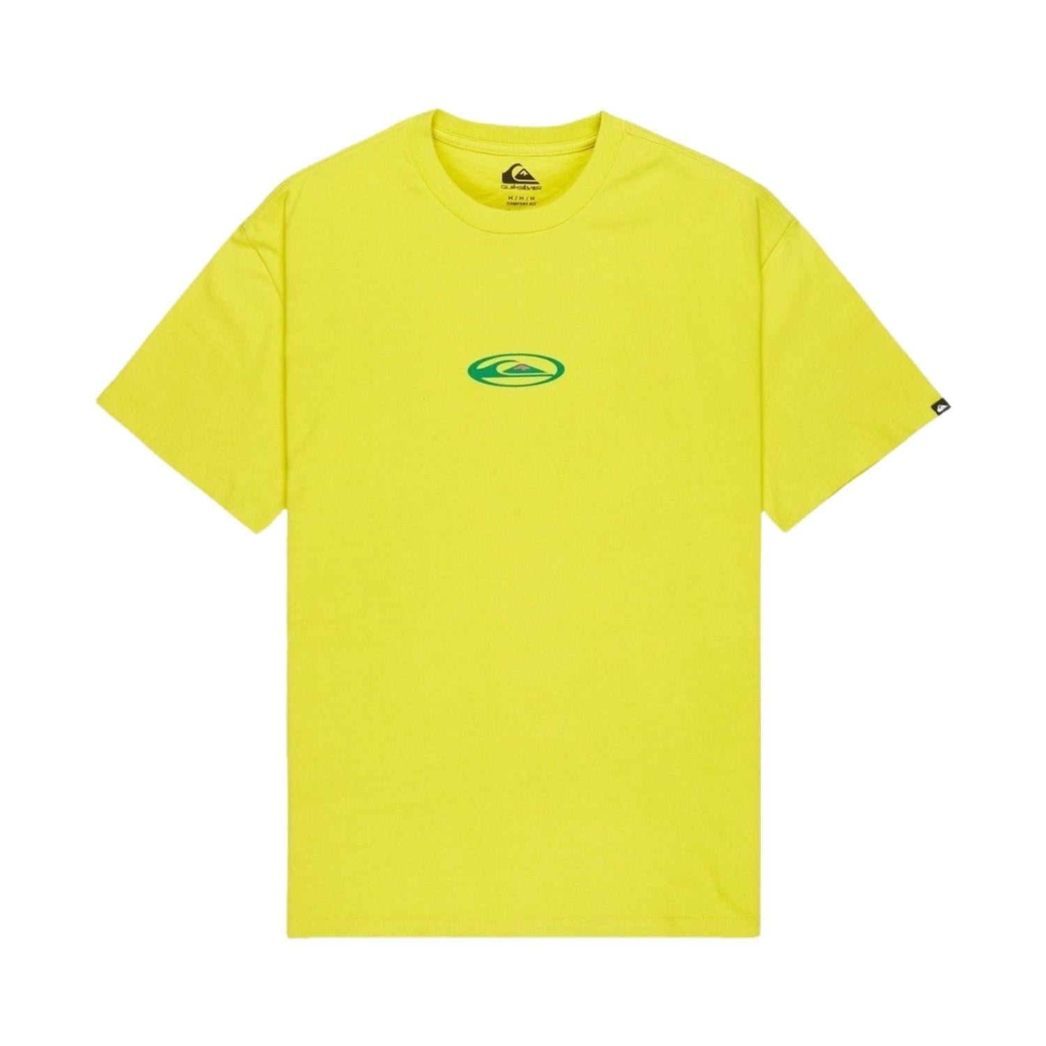 Quiksilver Flowers Surfing Erkek Sarı Tişört