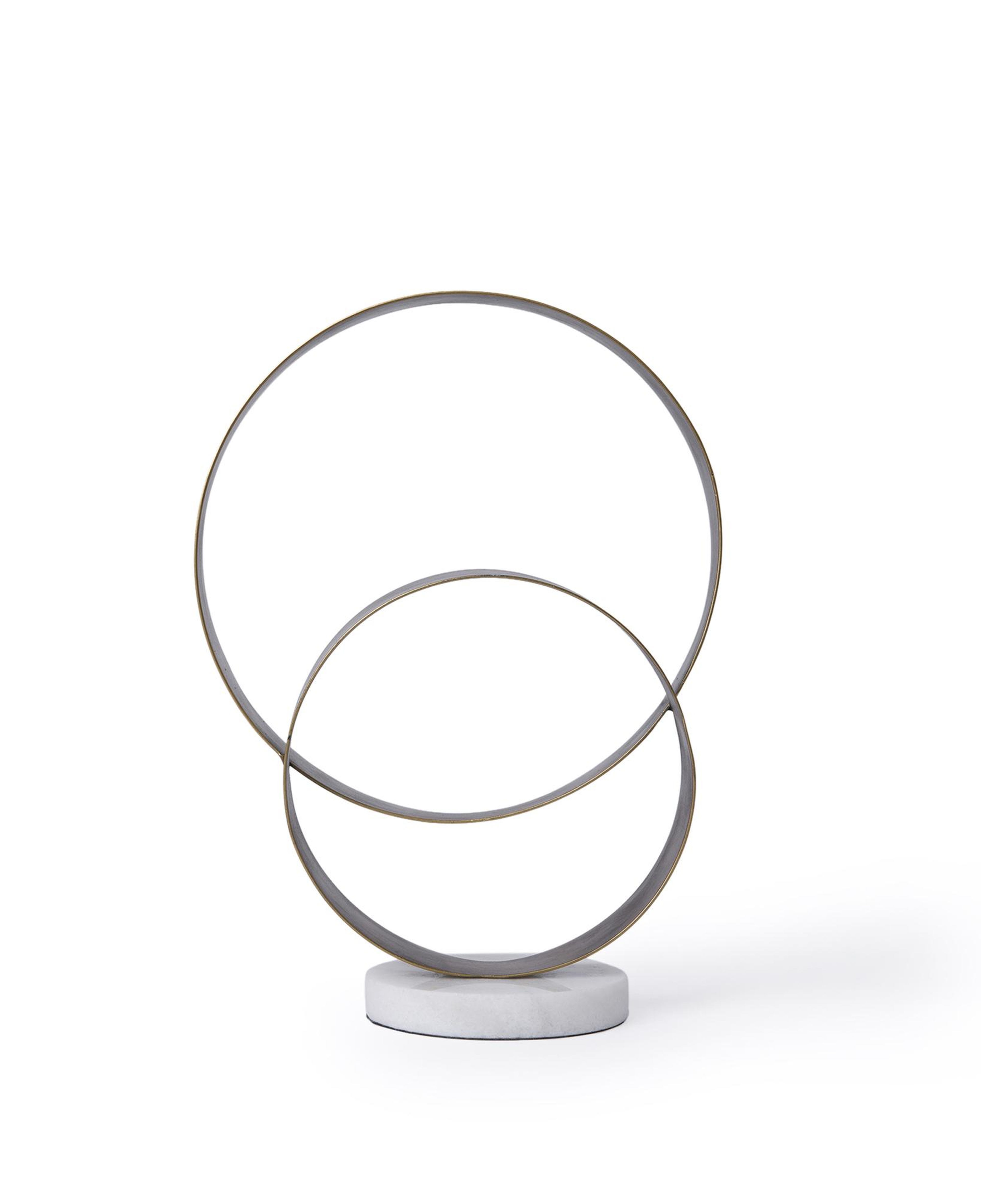YARGICI Mermer Standlı Metal Obje(20x10x28 Cm)