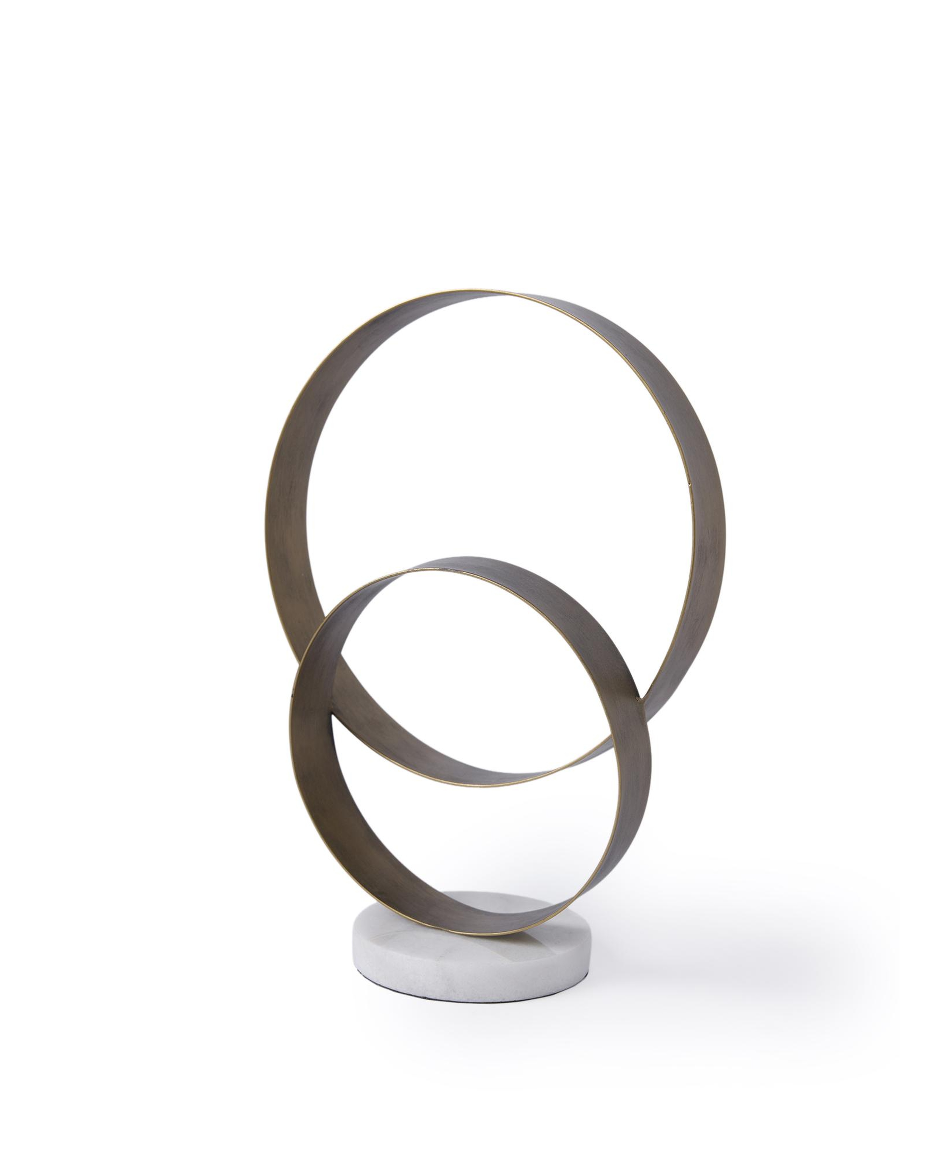 YARGICI Mermer Standlı Metal Obje(20x10x28 Cm)