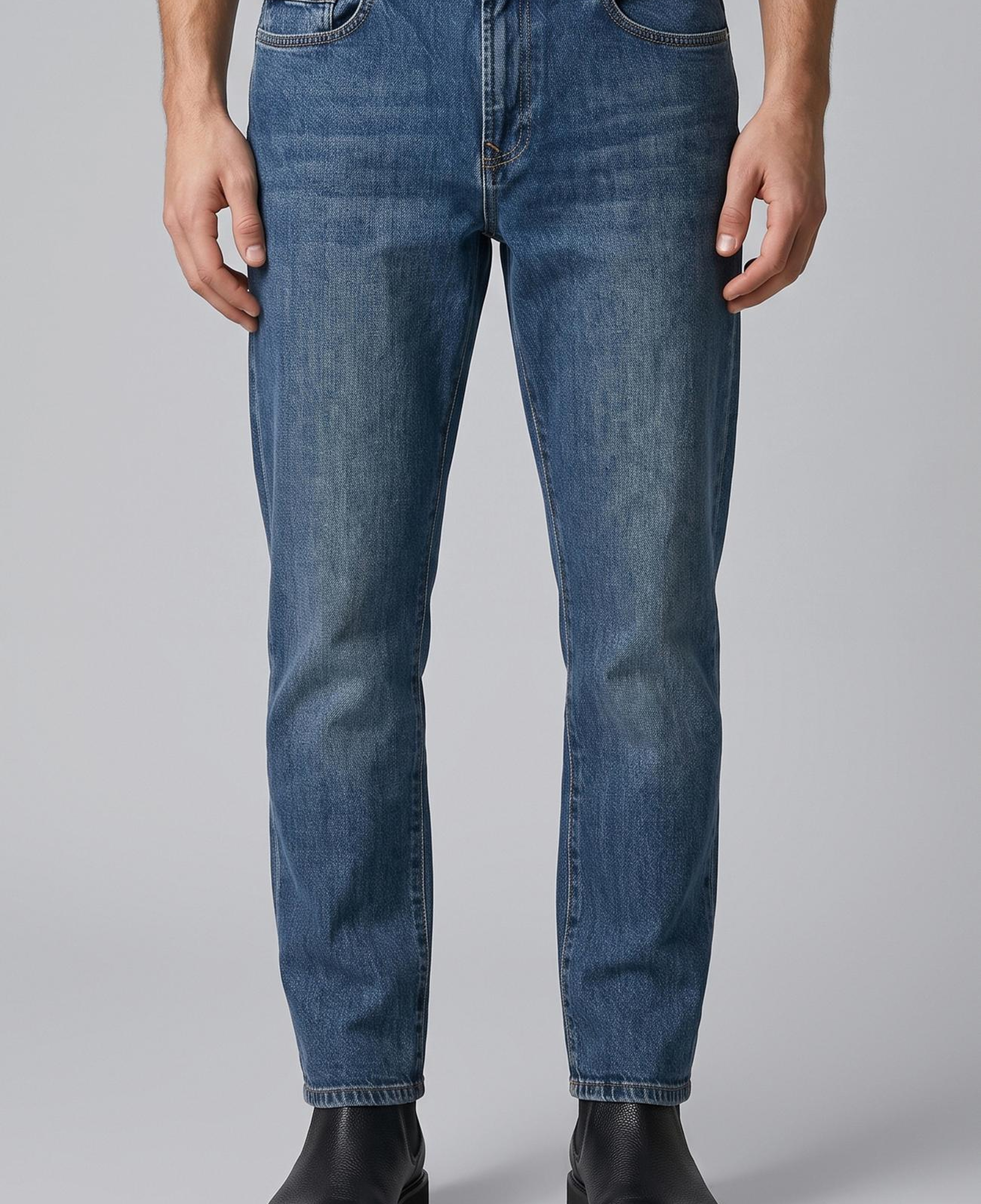 Network Erkek Mavi Slim Fit Denim Pantolon