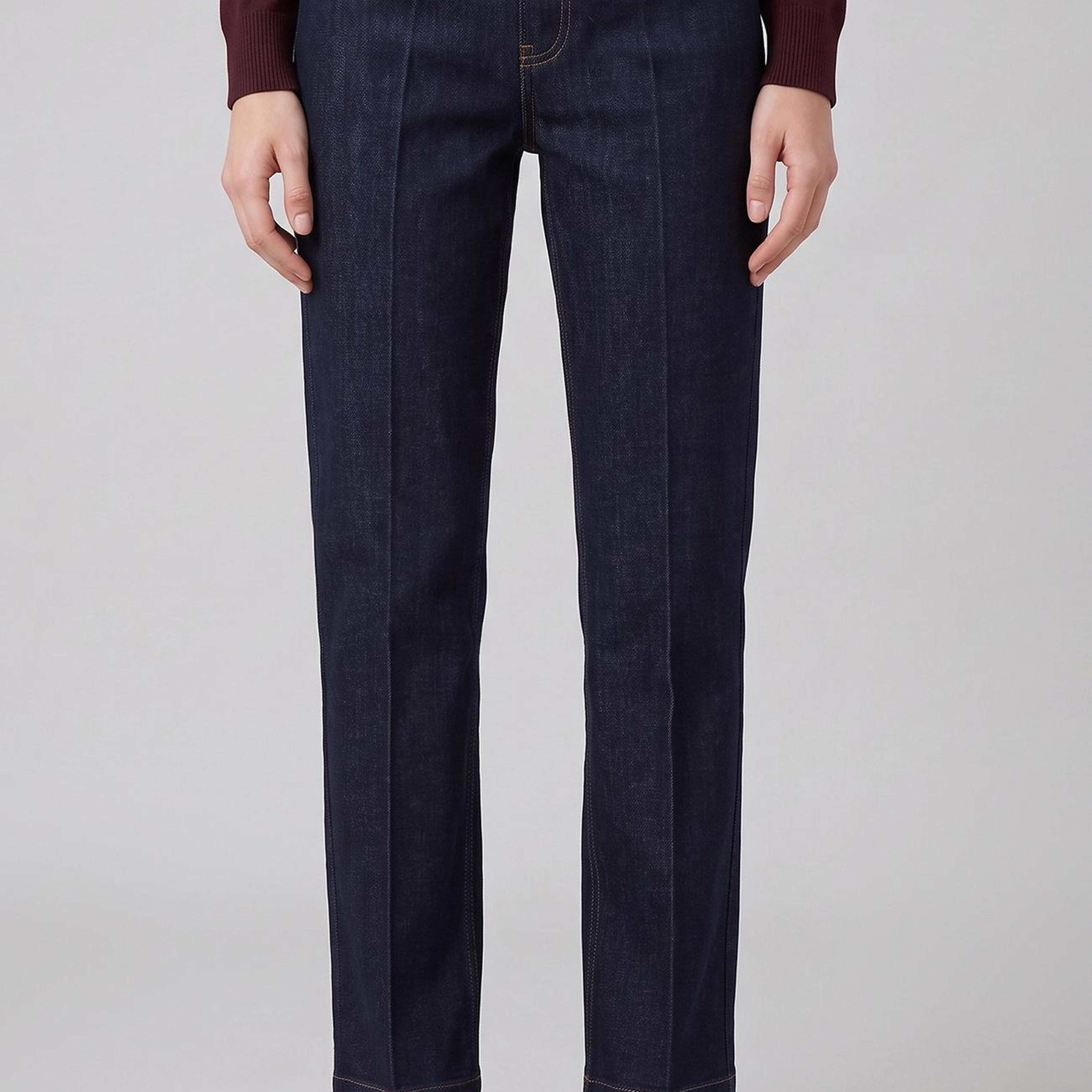Network Kadın Koyu Mavi Straight Basic Denim Pantolon