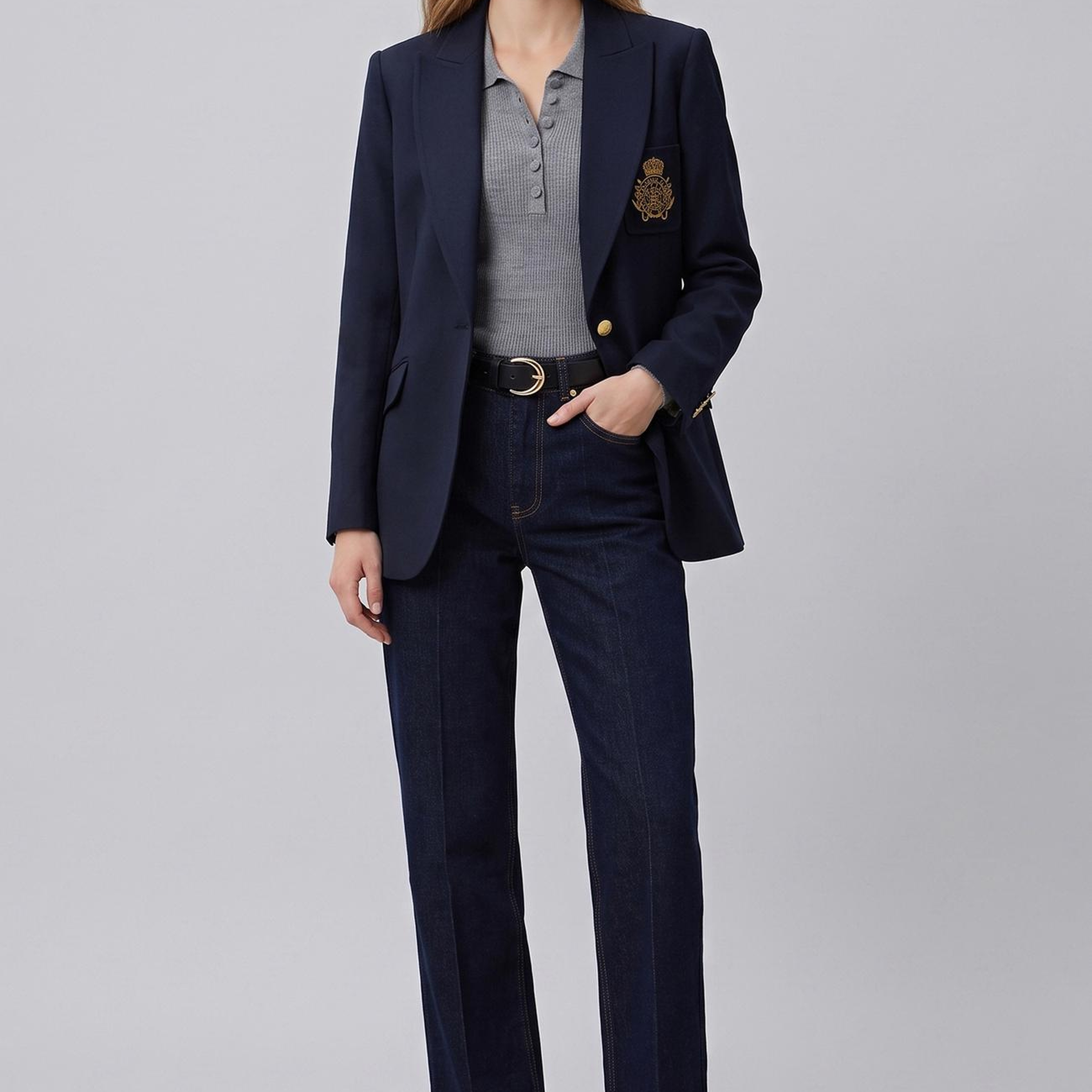 Network Kadın Koyu Mavi Straight Basic Denim Pantolon
