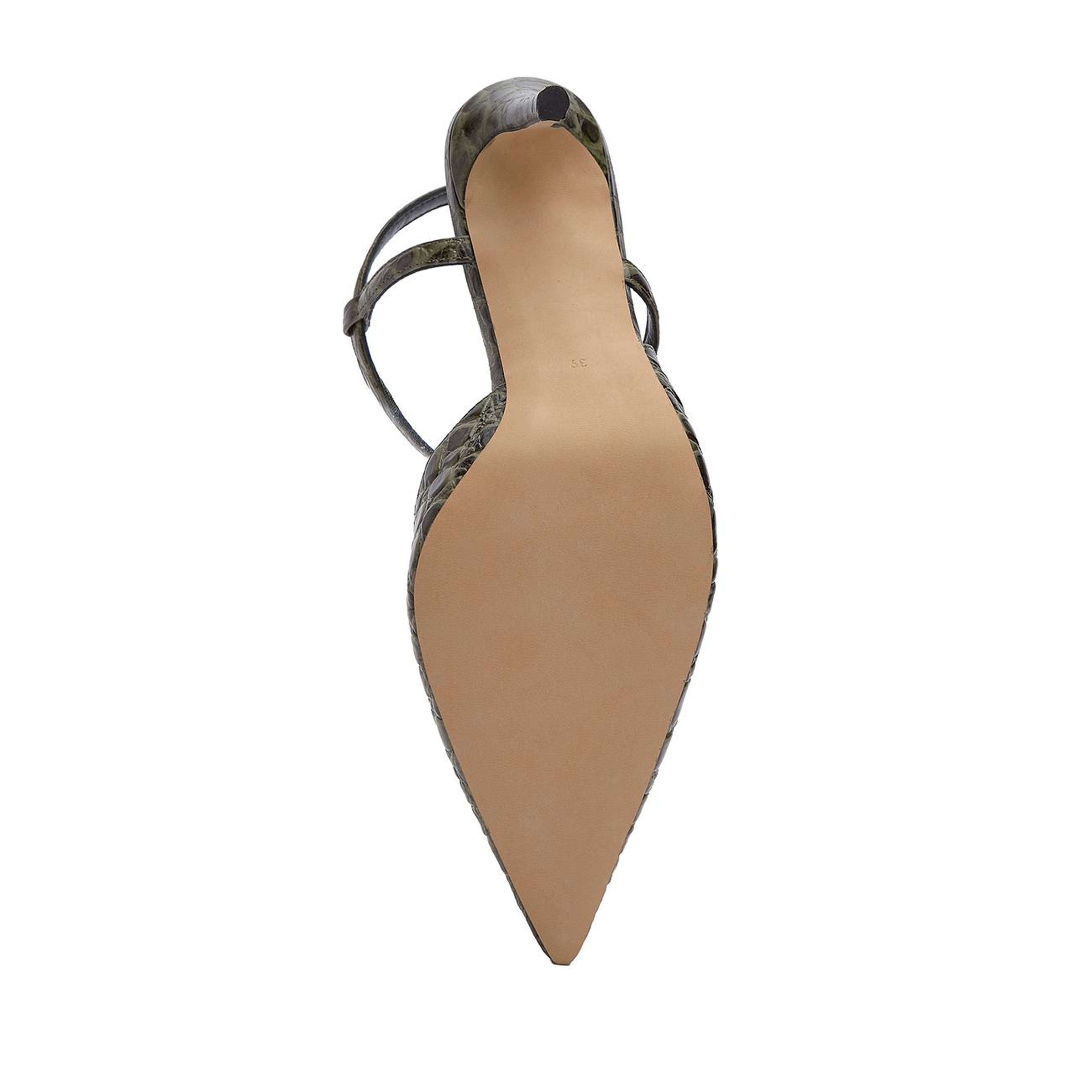 Divarese Kadın Haki Kroko Detaylı Stiletto