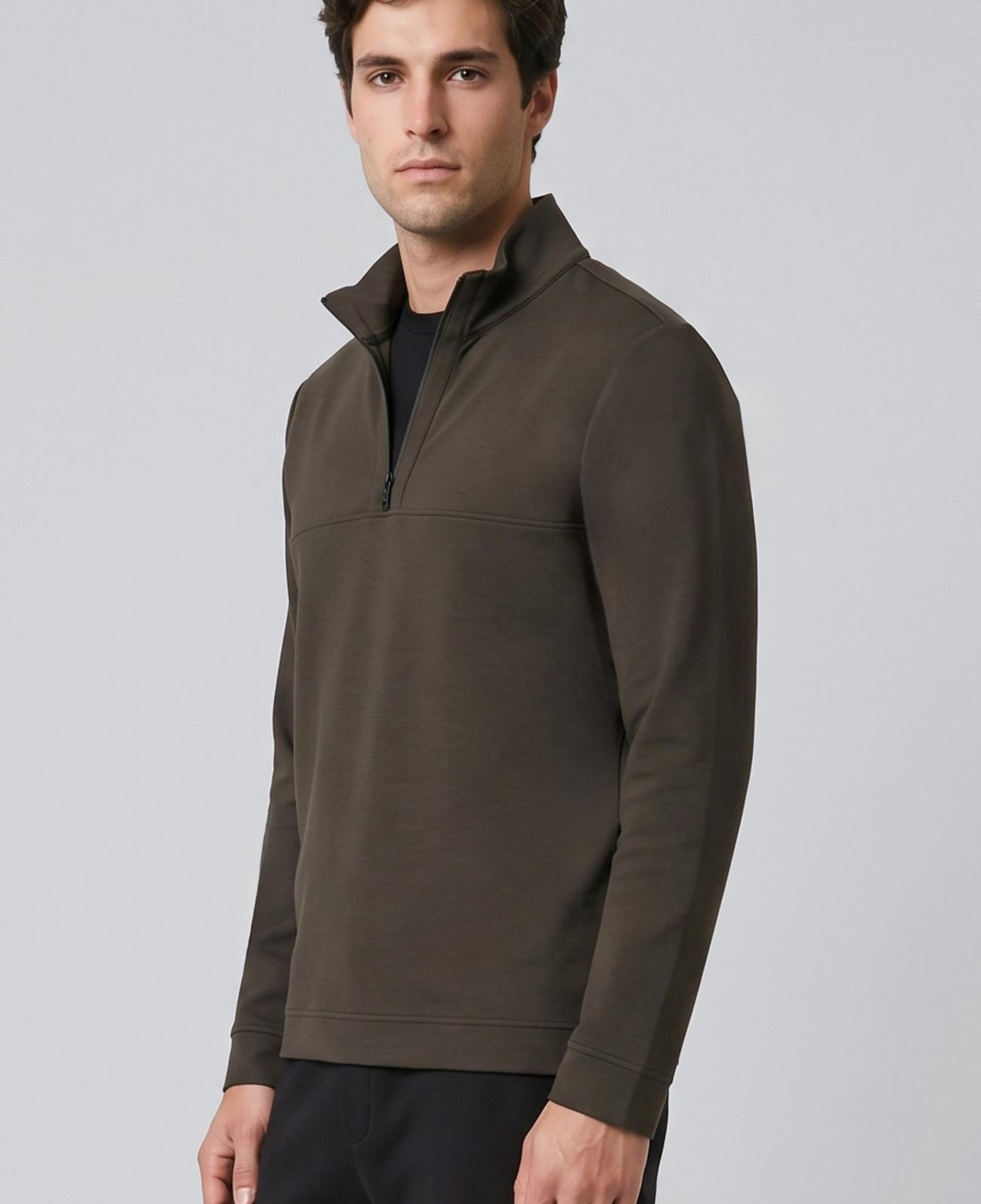 Network Erkek Haki Modal Karışımlı Sweatshirt