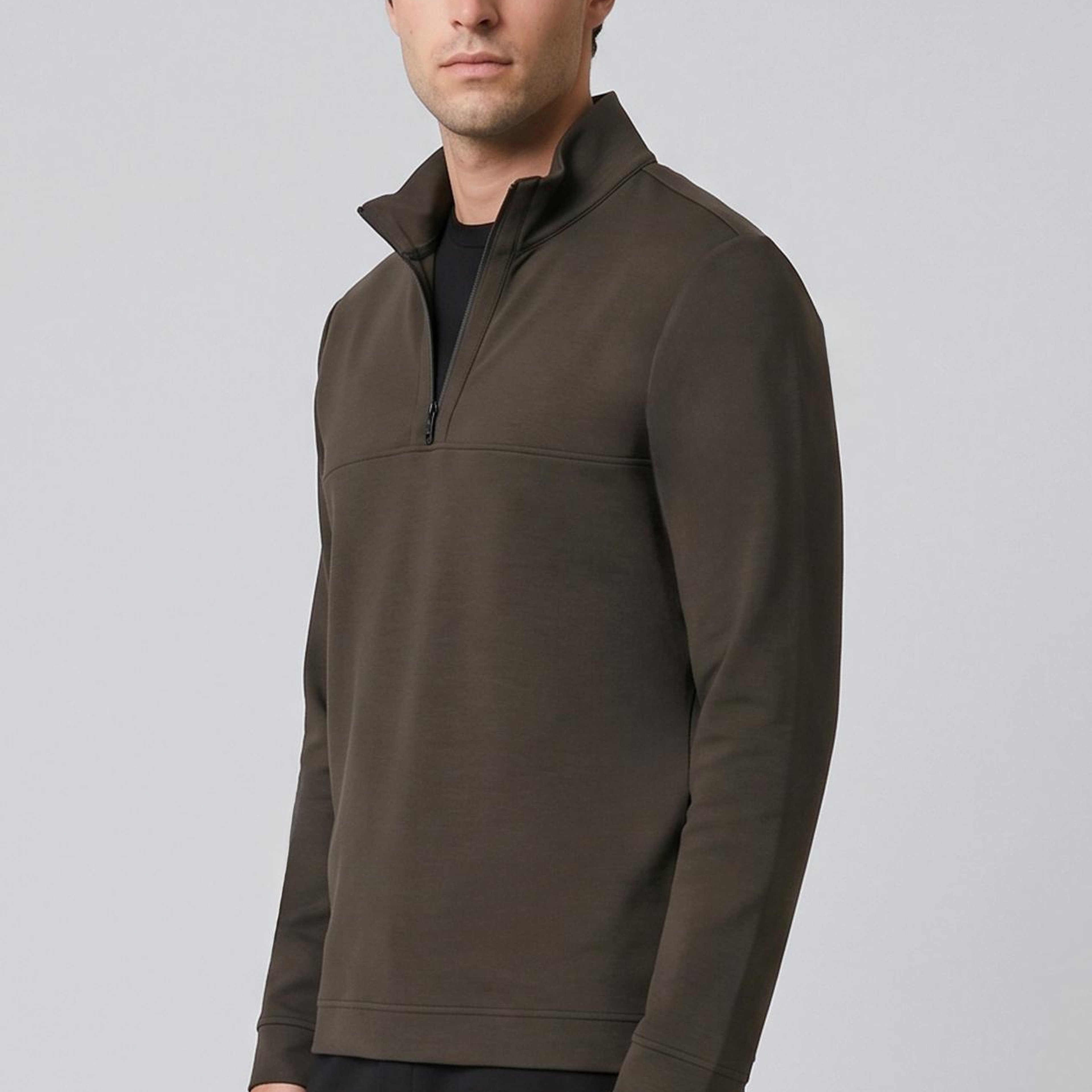 Network Erkek Haki Modal Karışımlı Sweatshirt