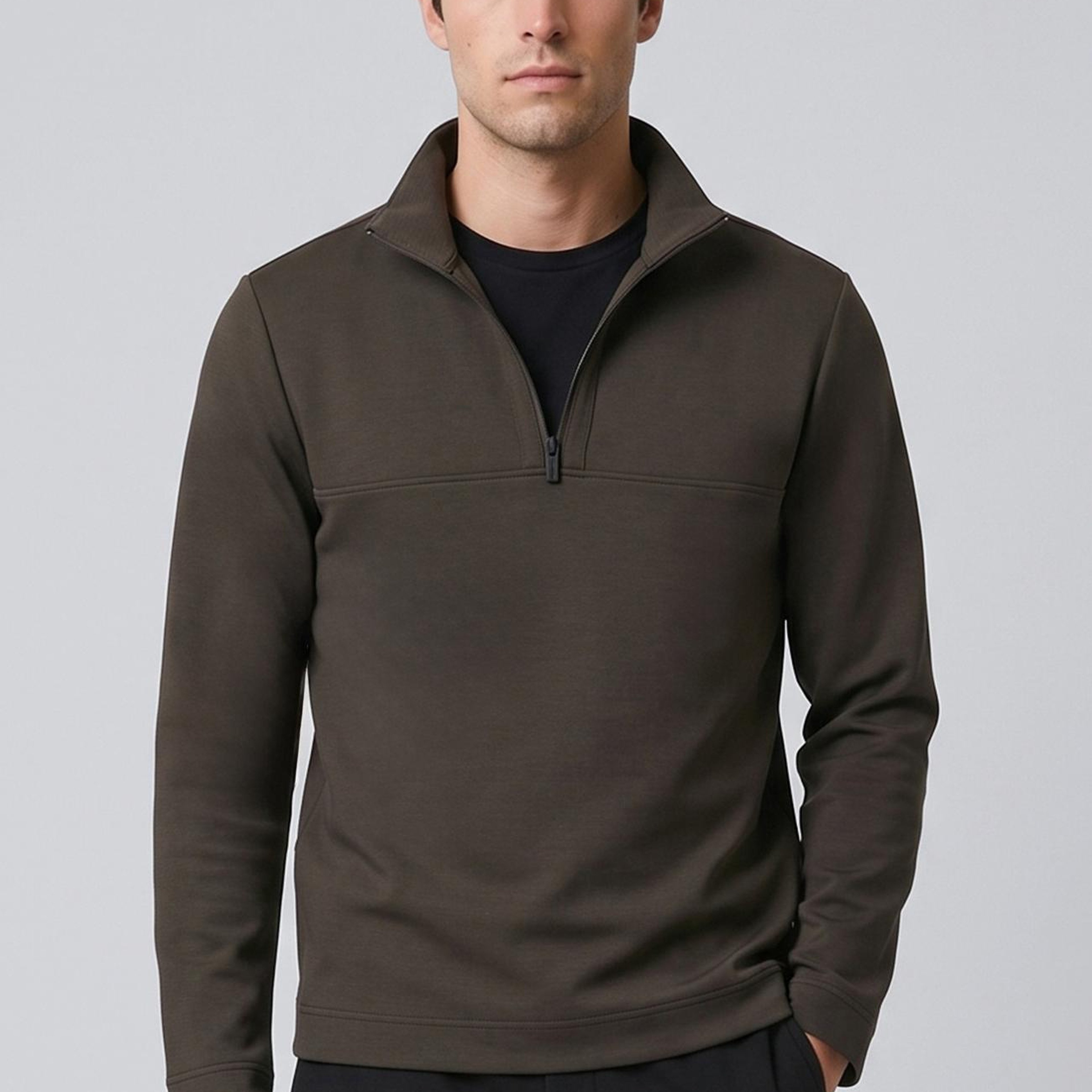 Network Erkek Haki Modal Karışımlı Sweatshirt