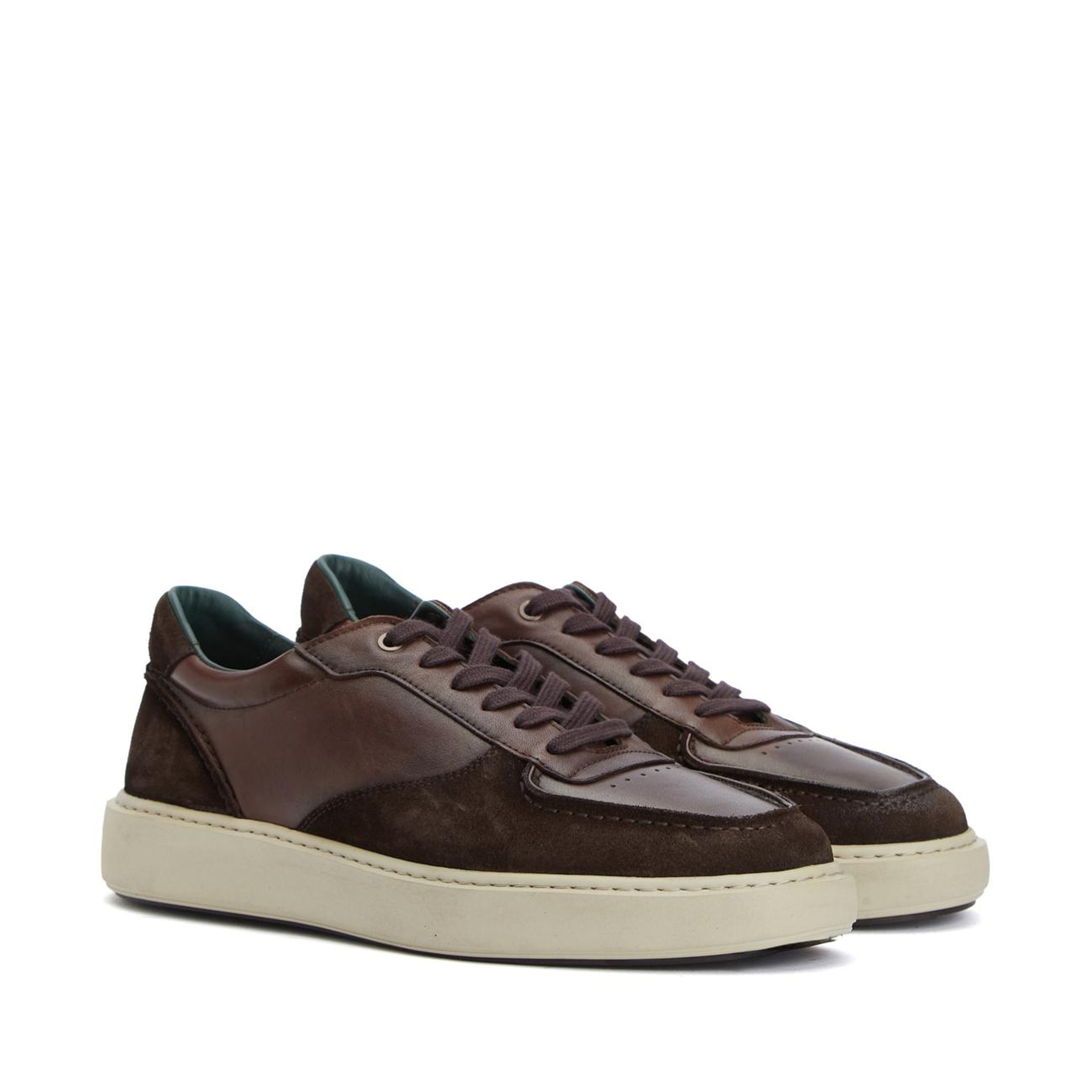George Hogg Erkek Kahverengi Süet Garnili Deri Sneaker