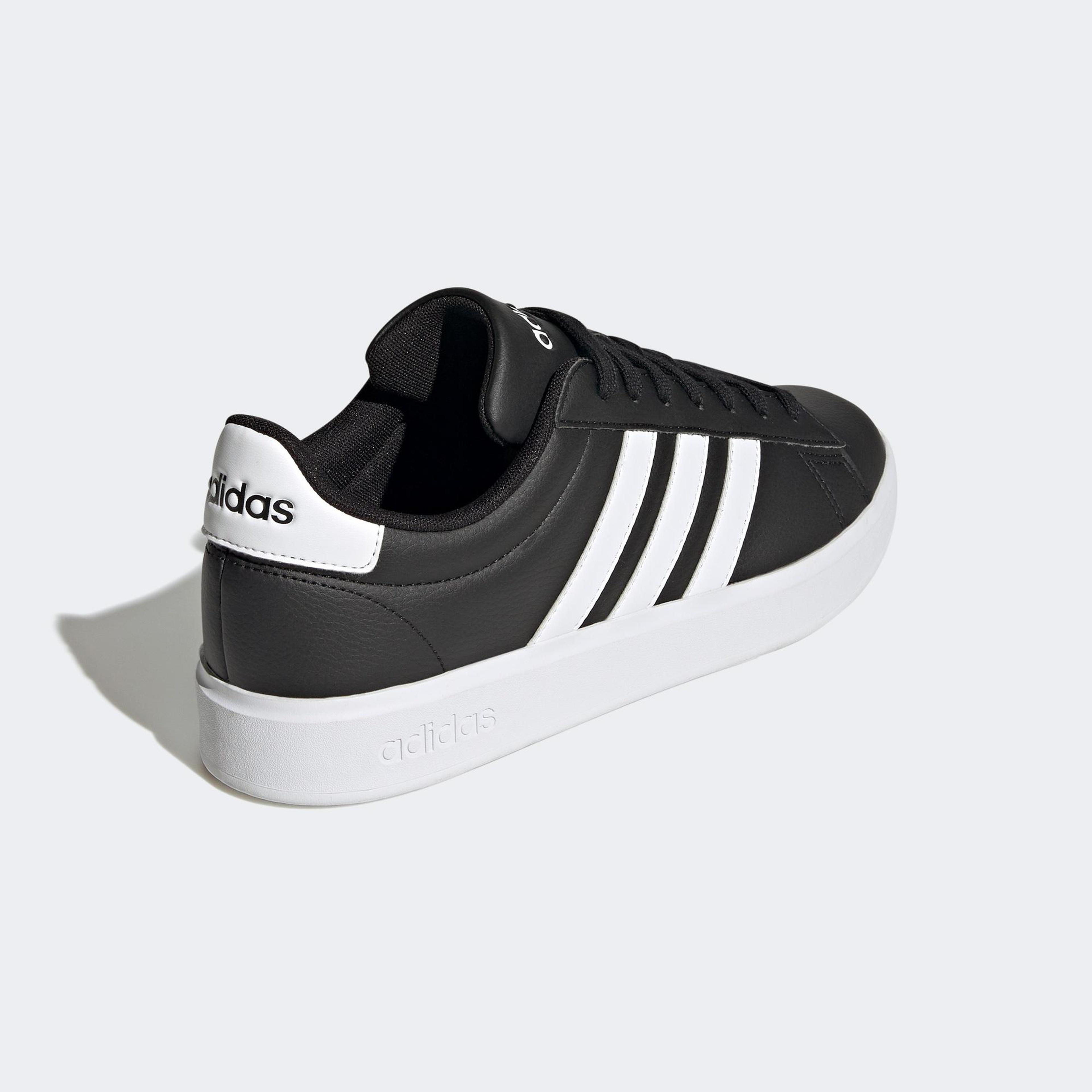 adidas Grand Court Cloudfoam Comfort Erkek Siyah Günlük Spor Ayakkabı