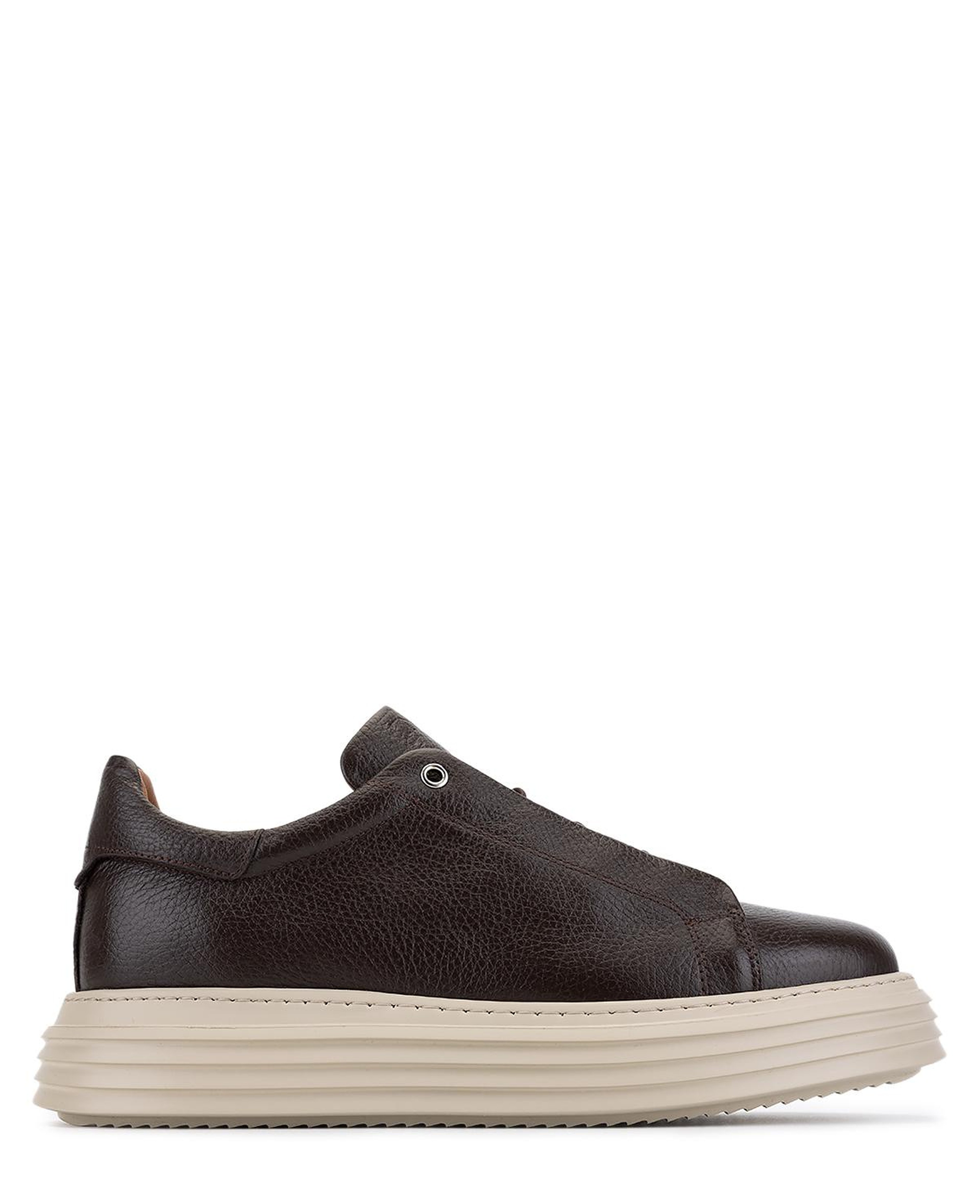 Tamer Tanca Erkek Hakiki Deri Kahverengi Sneakers & Spor Ayakkabı