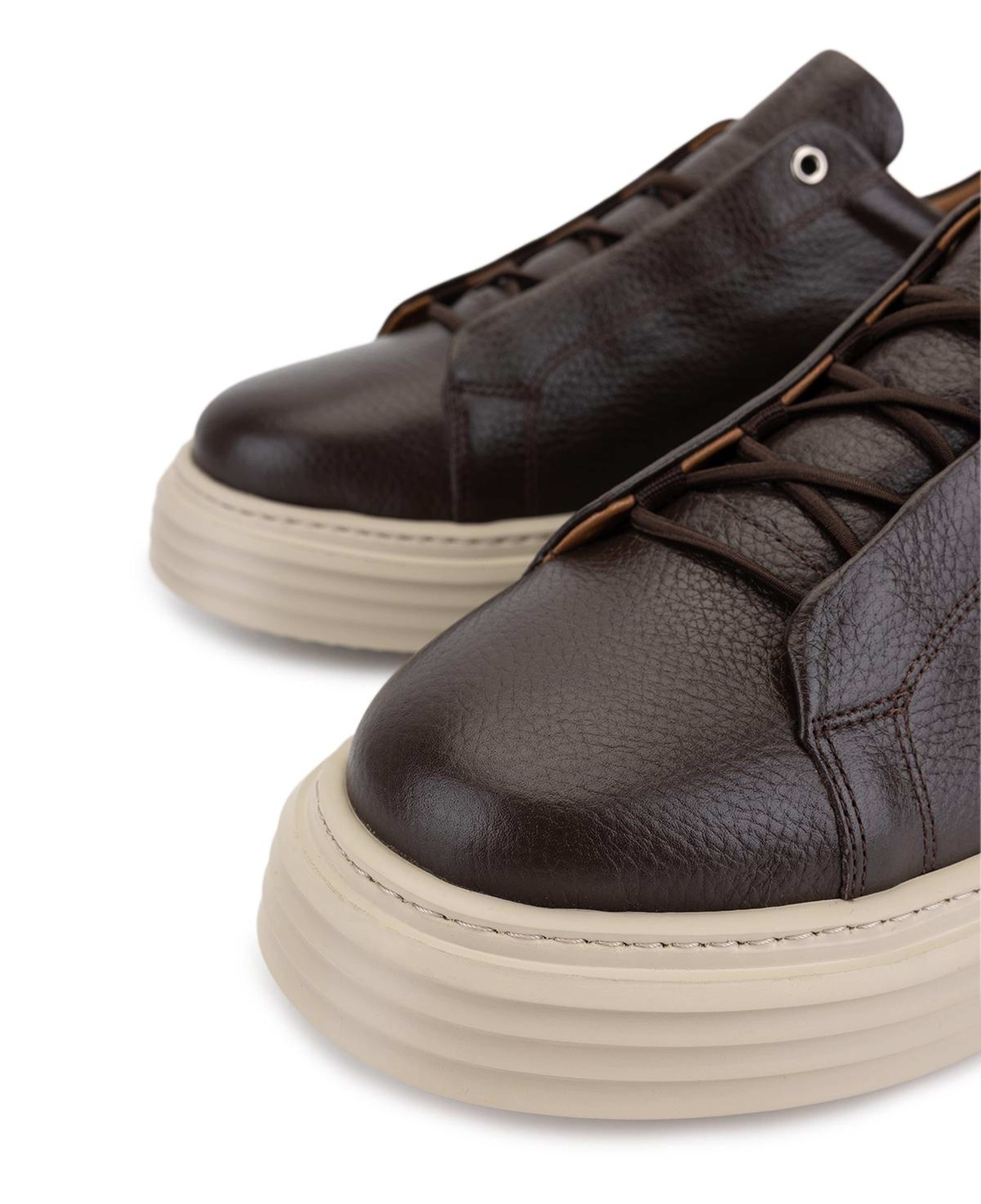 Tamer Tanca Erkek Hakiki Deri Kahverengi Sneakers & Spor Ayakkabı