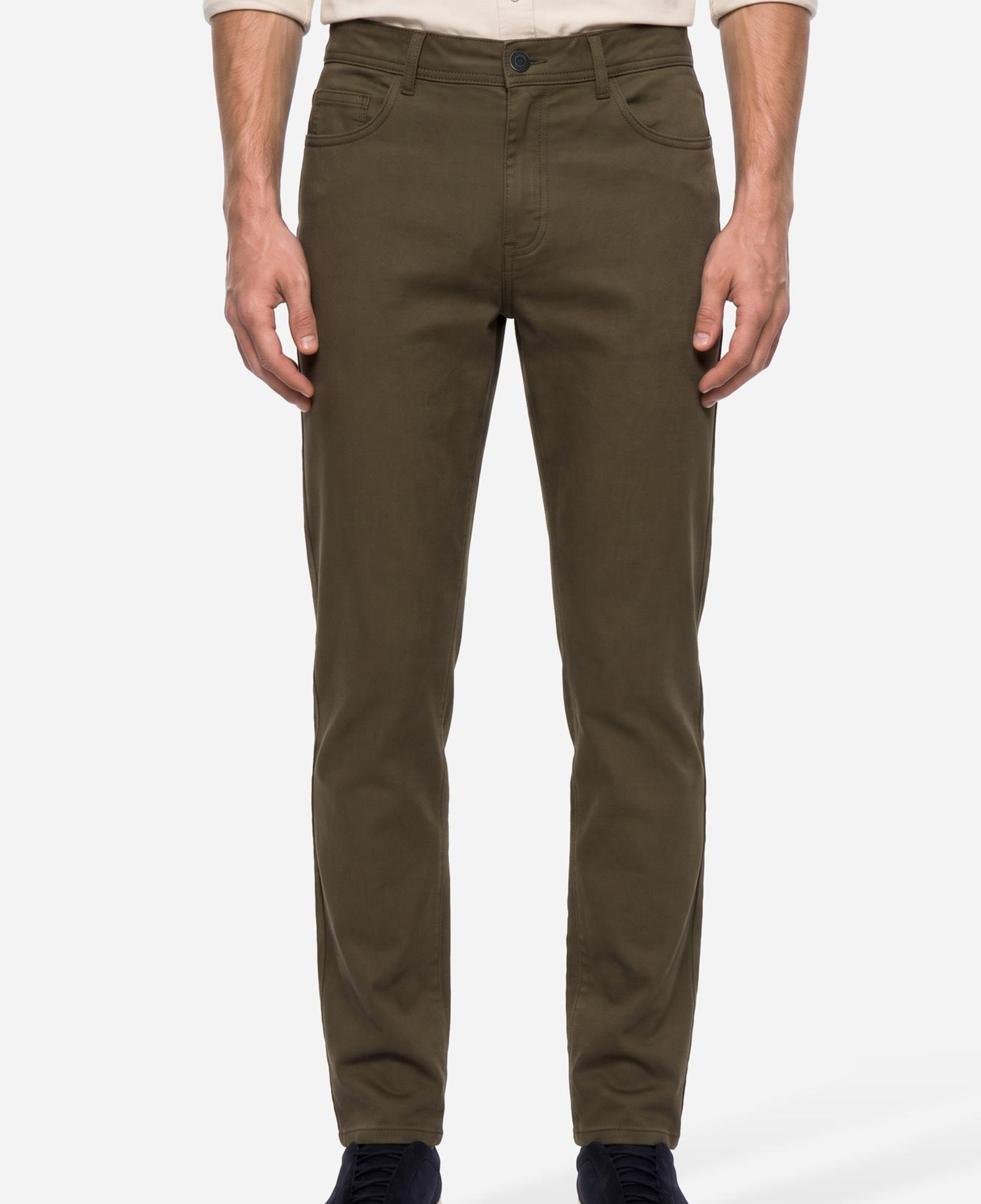 Erkek Kahverengi Slim Straight Fit Pantolon